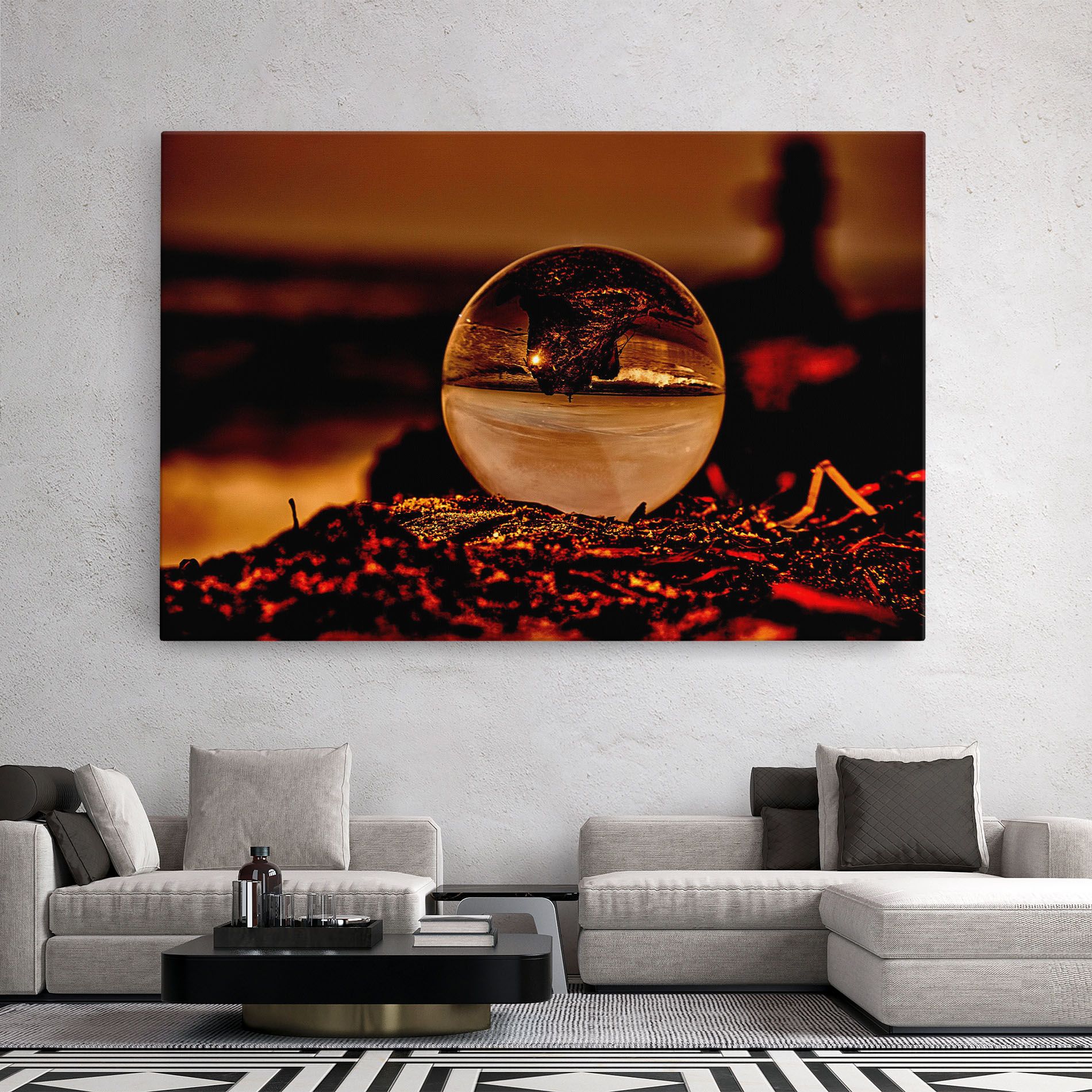 Fire Glass Ball mockup 2