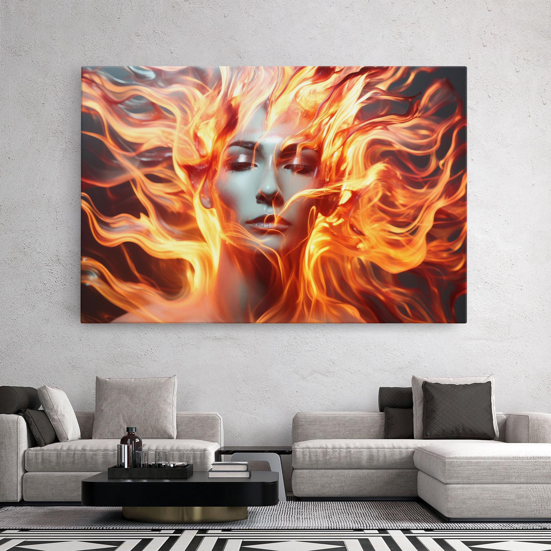 Leinwandbild Fire Hair mockup 2