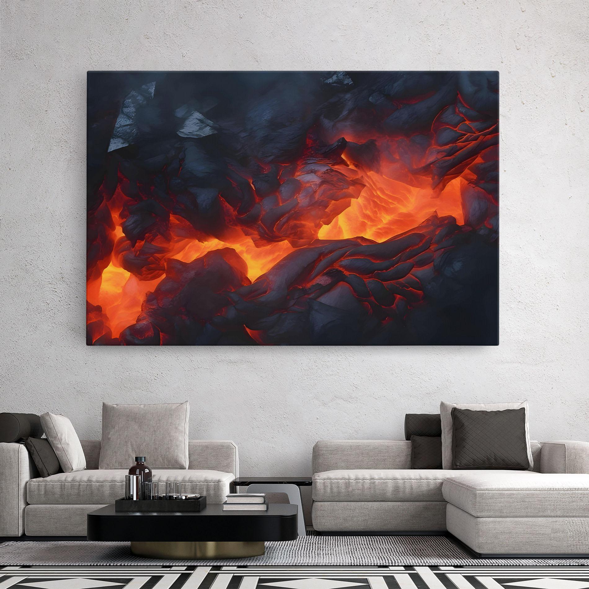 Leinwandbild Lava Art mockup 2