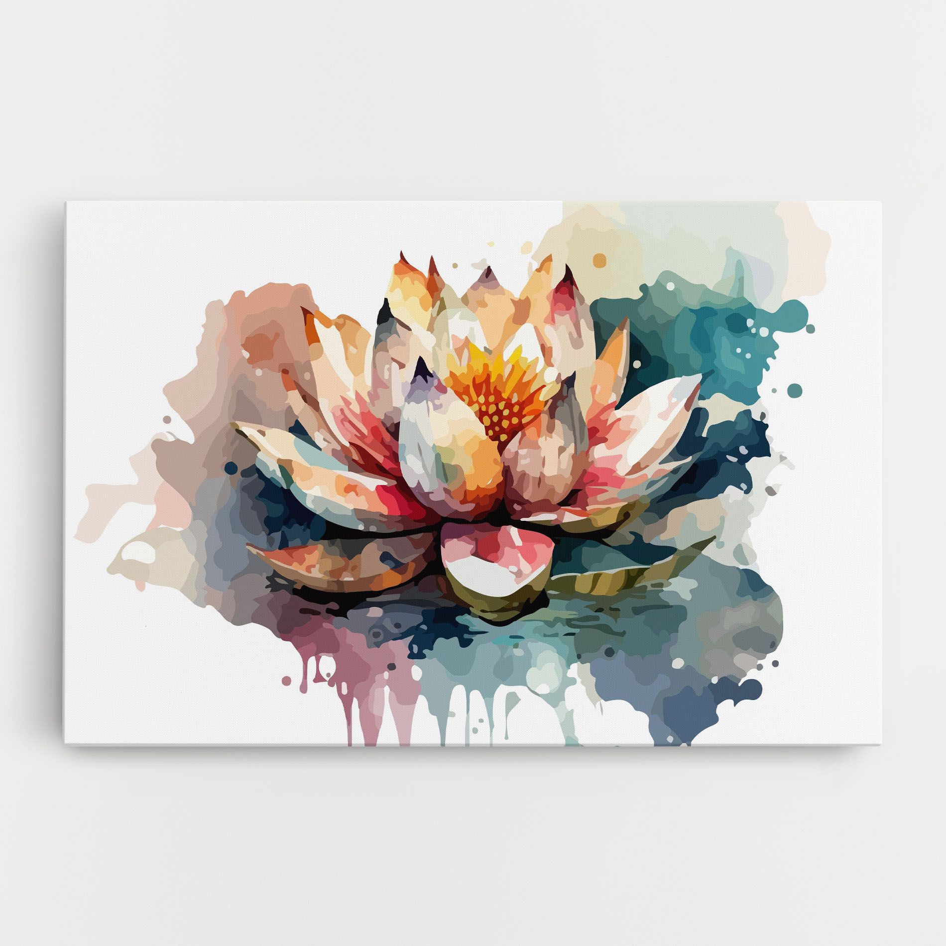 Colorful Lotus Art mockup 0