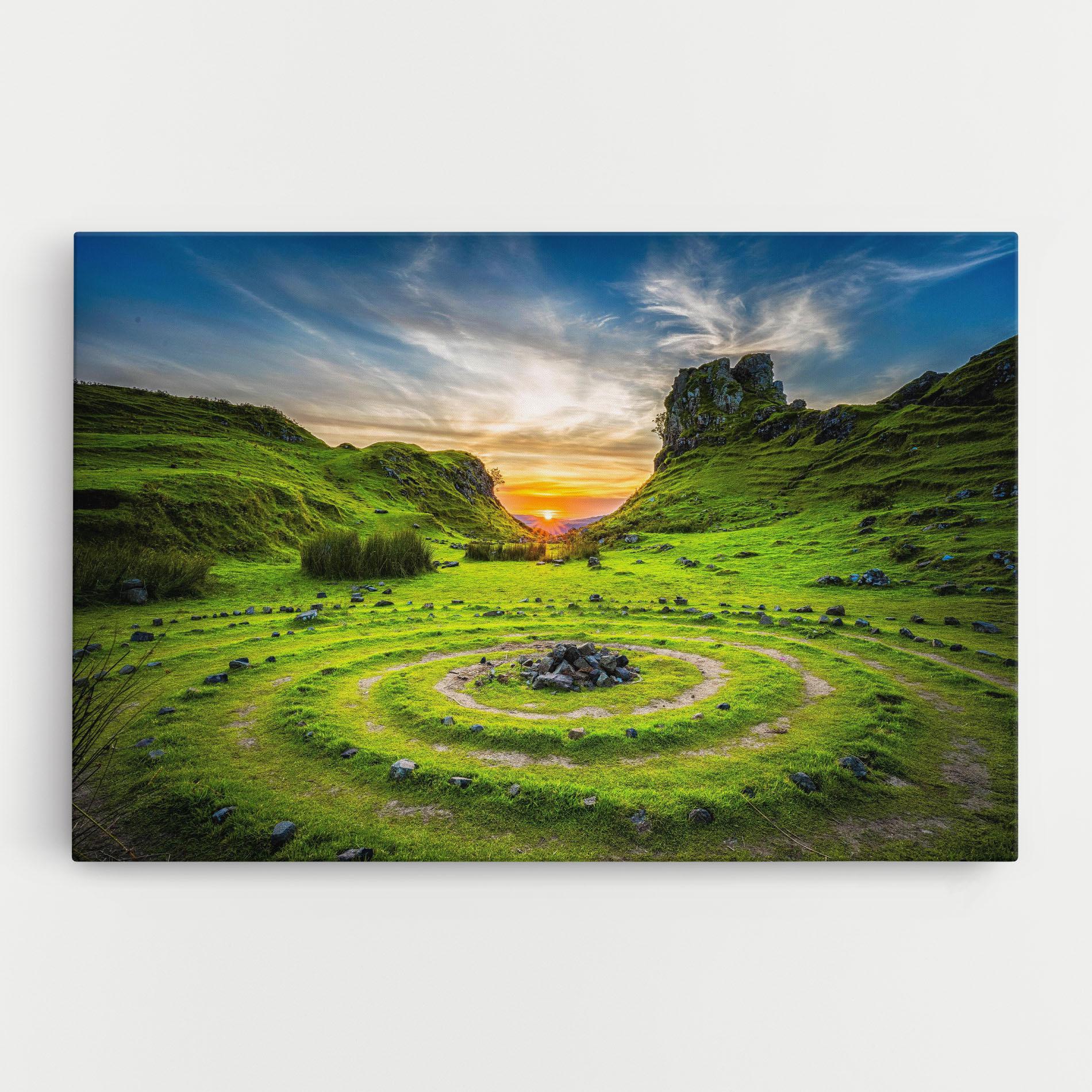 Leinwandbild Green Circle Nature mockup 0
