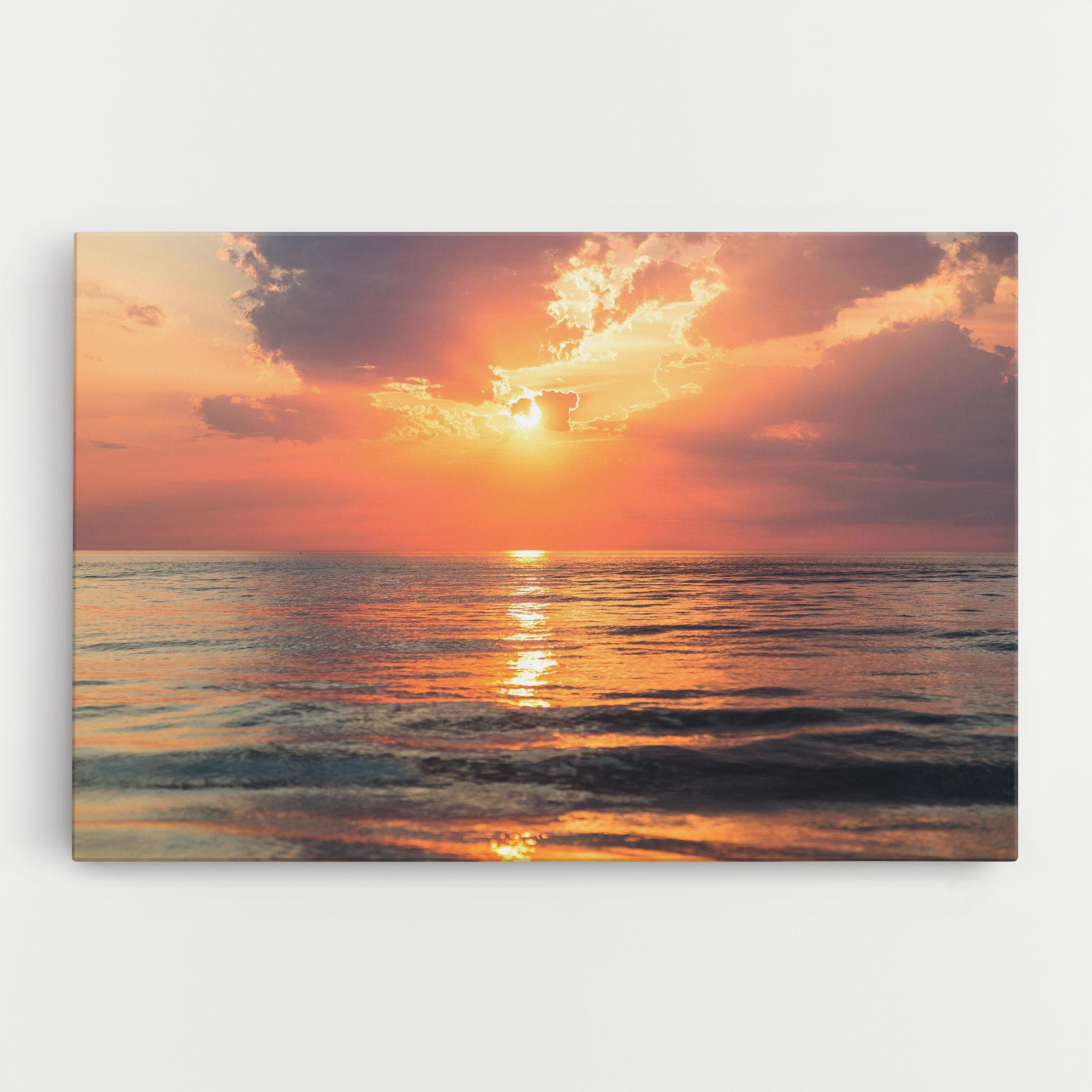 Leinwandbild Orange Sunrise Cloud mockup 0