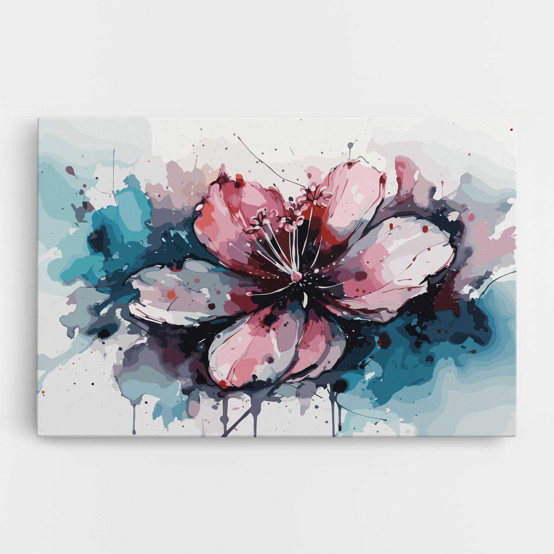 Leinwandbild Pink Blue Nature mockup 0