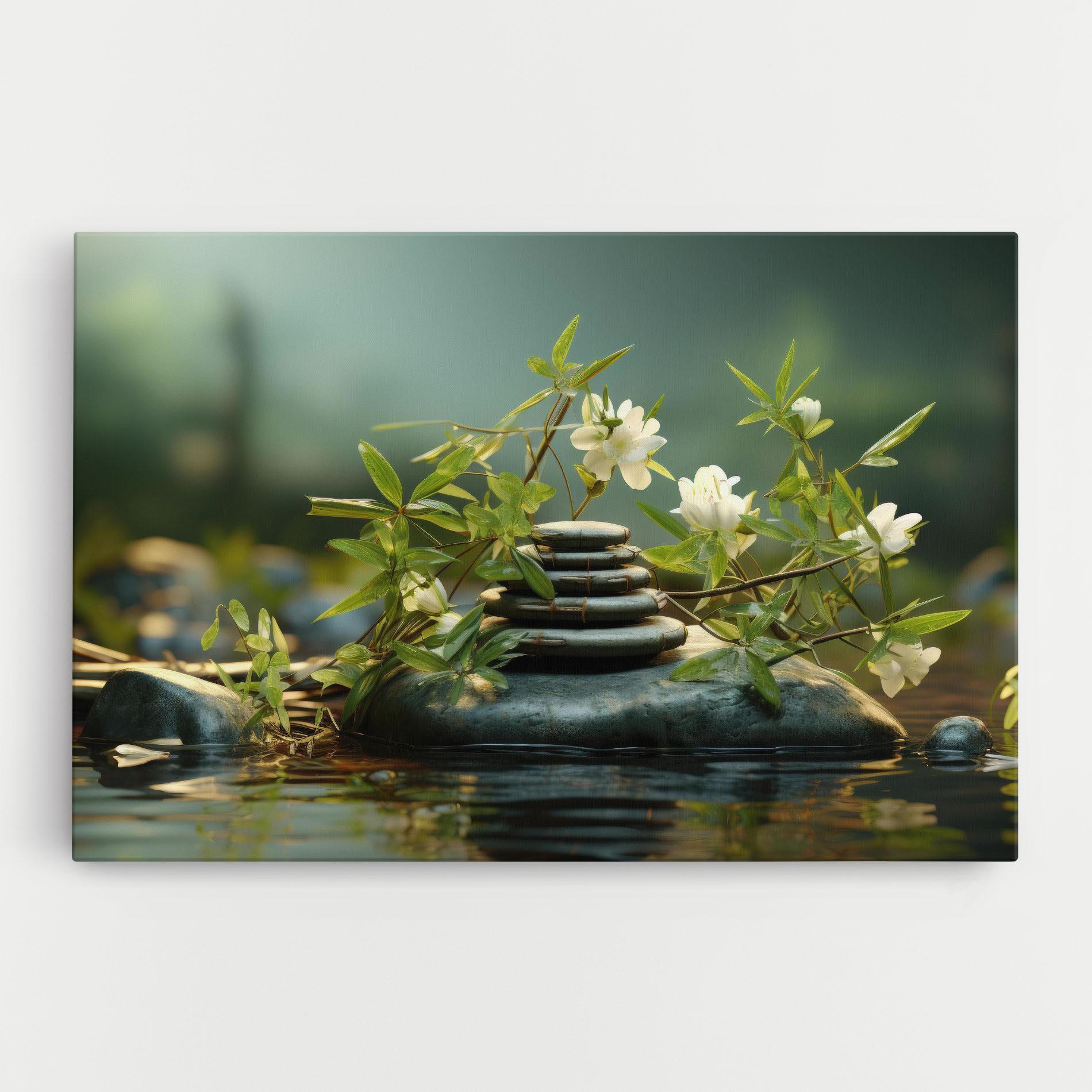 Leinwandbild Rock Garden Pond mockup 0