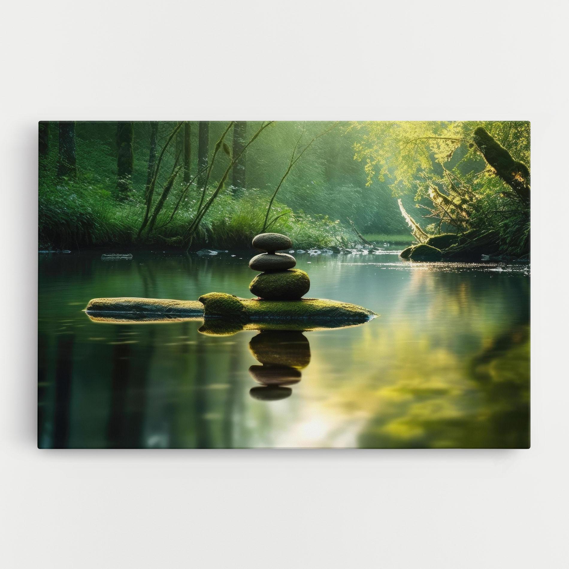 Leinwandbild Spiritual Stones mockup 0