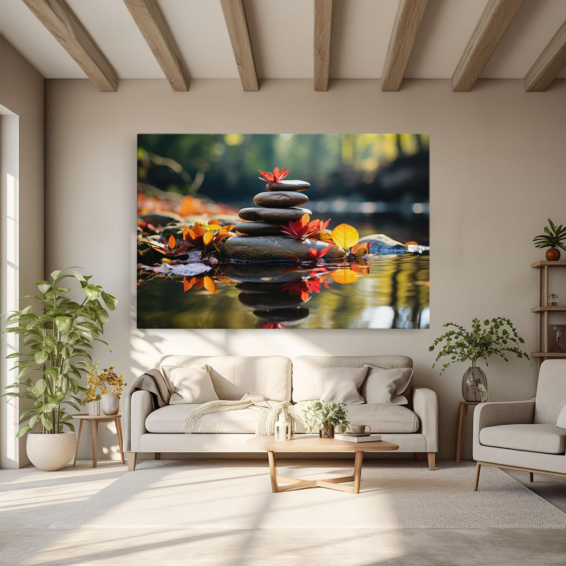 Leinwandbild Autumn Stones mockup 6