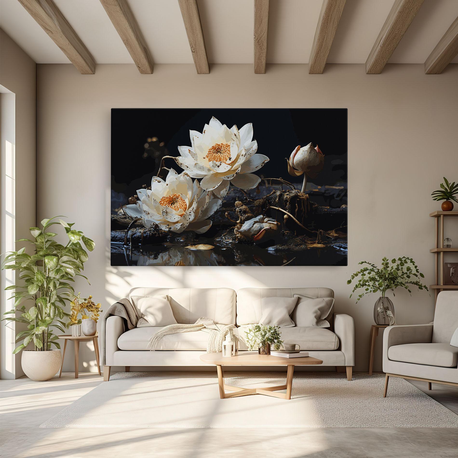 Leinwandbild Beautiful White Nature mockup 6