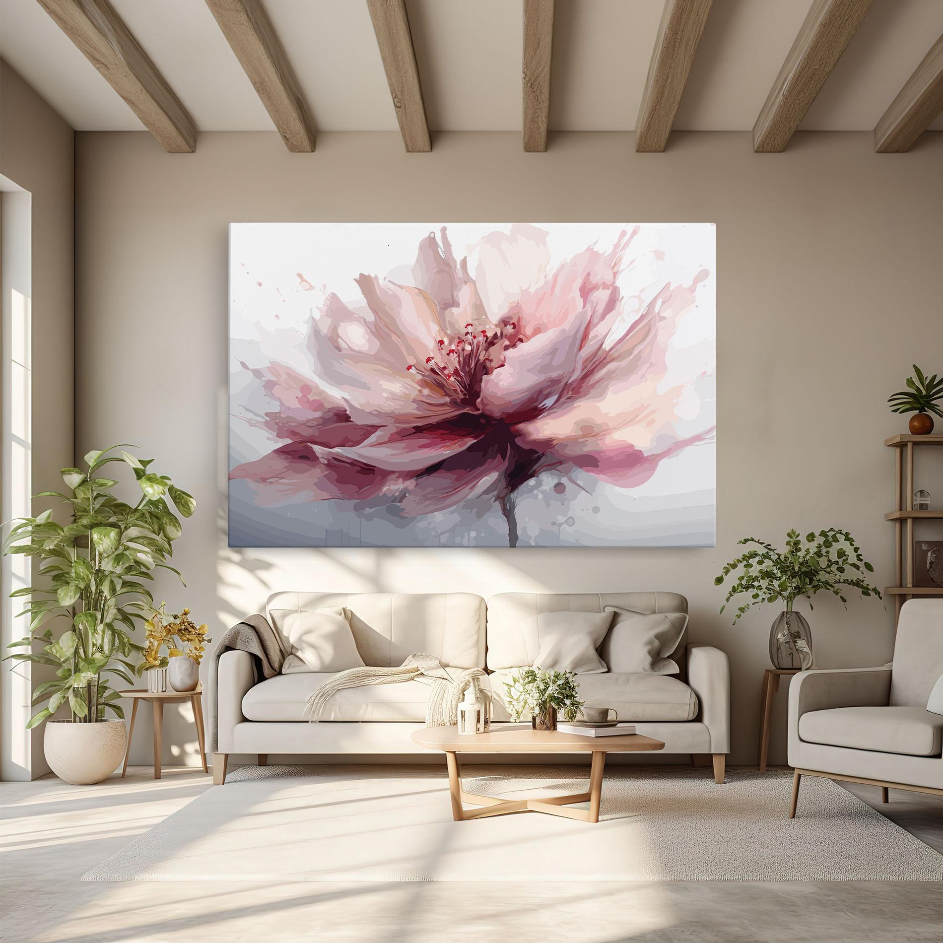 Leinwandbild Meditation Flower mockup 6