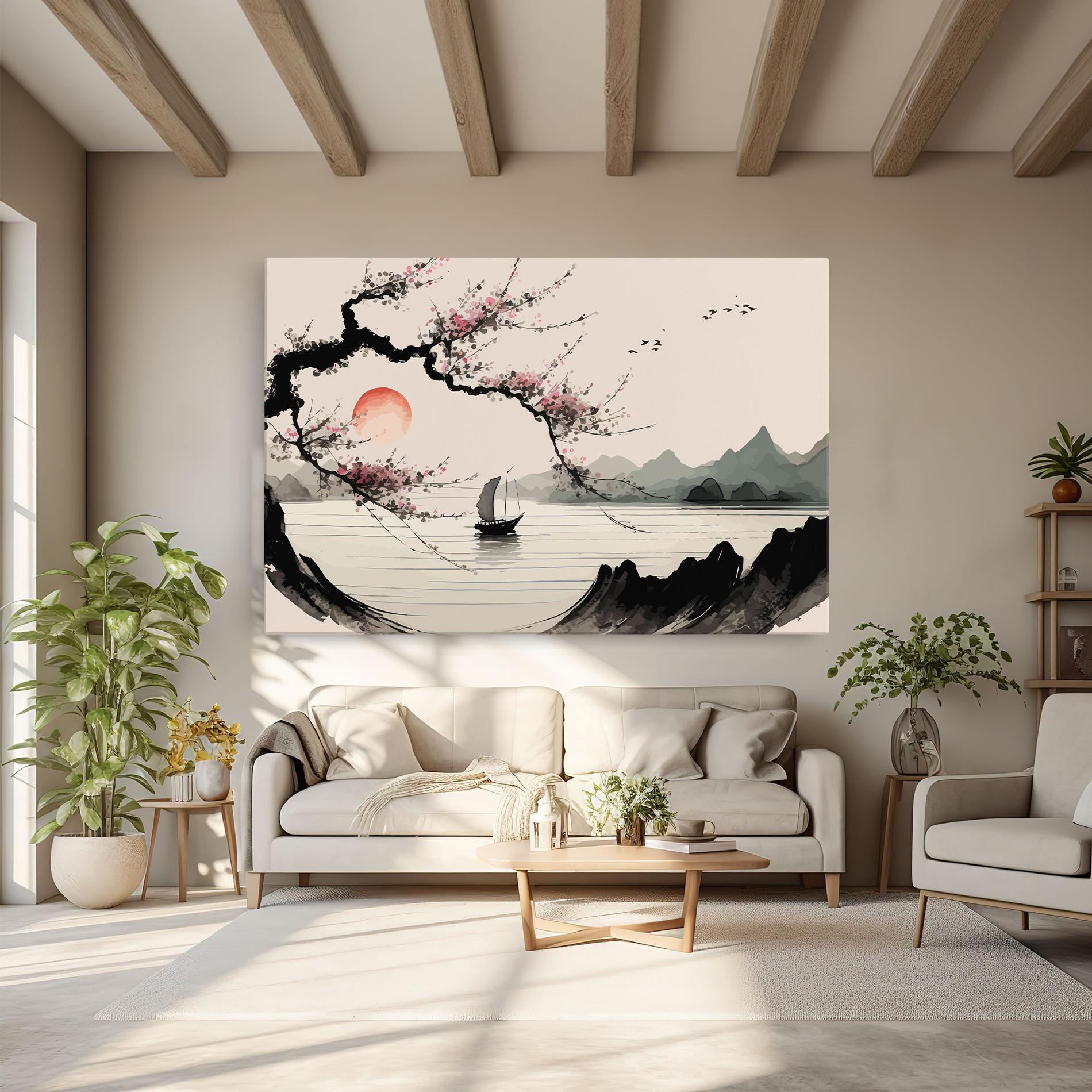 Leinwandbild Relaxing Nature mockup 6