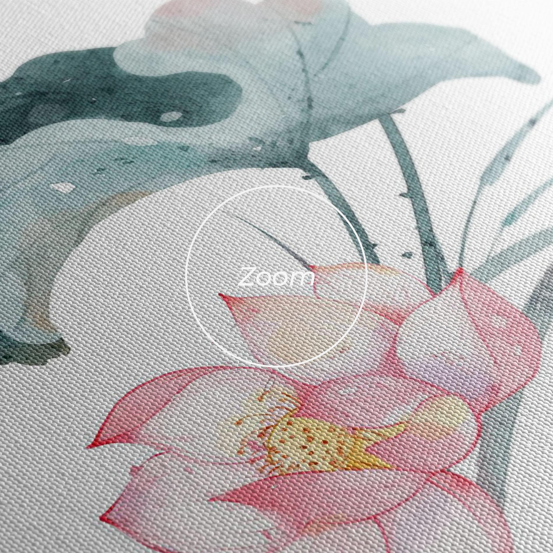 Leinwandbild Pink Pastel Flower mockup 3