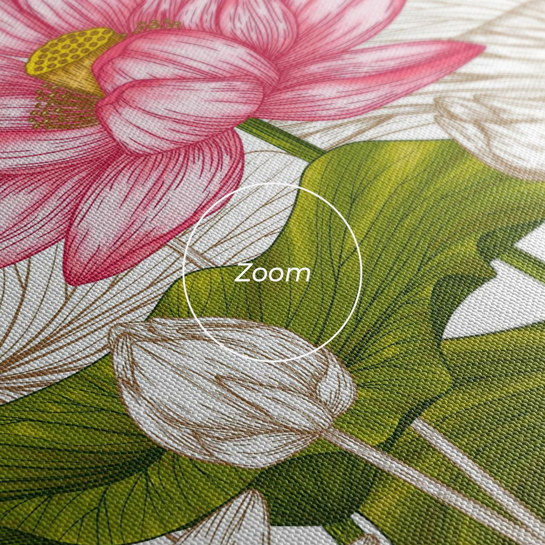 Leinwandbild Pretty Lotus Art mockup 3