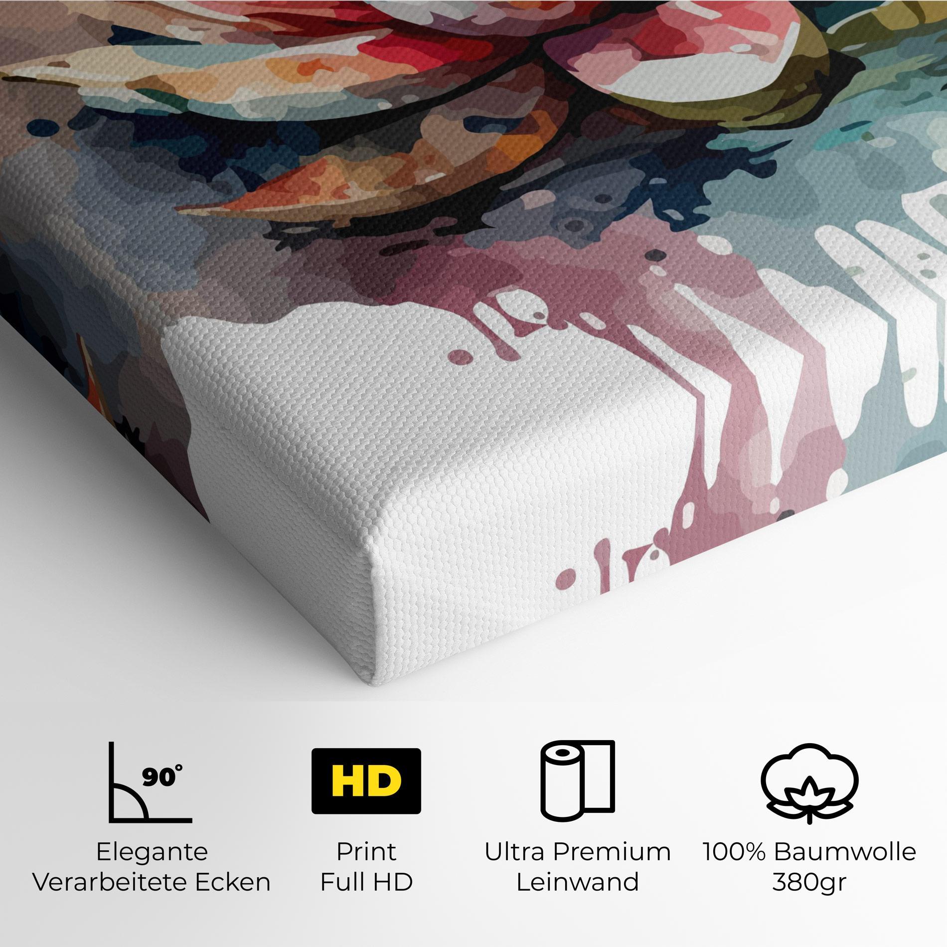 Leinwandbild Colorful Lotus Art mockup 4