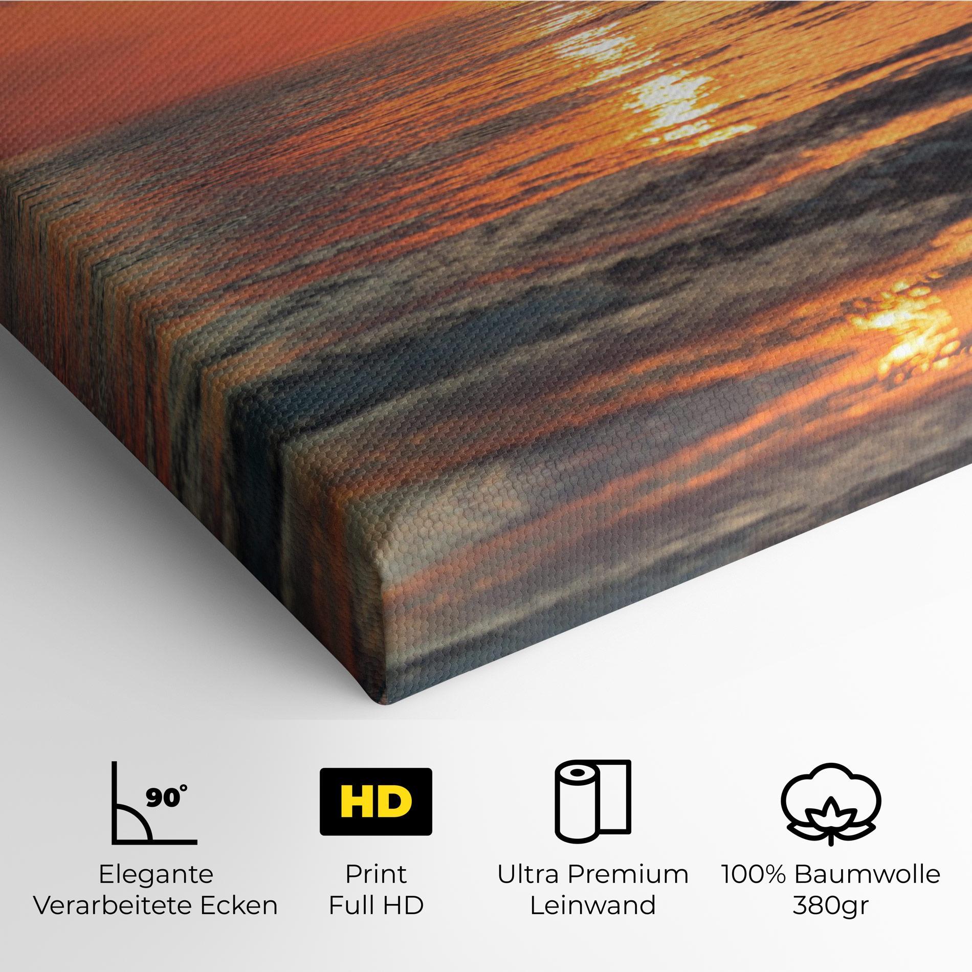 Leinwandbild Orange Sunrise Cloud mockup 4