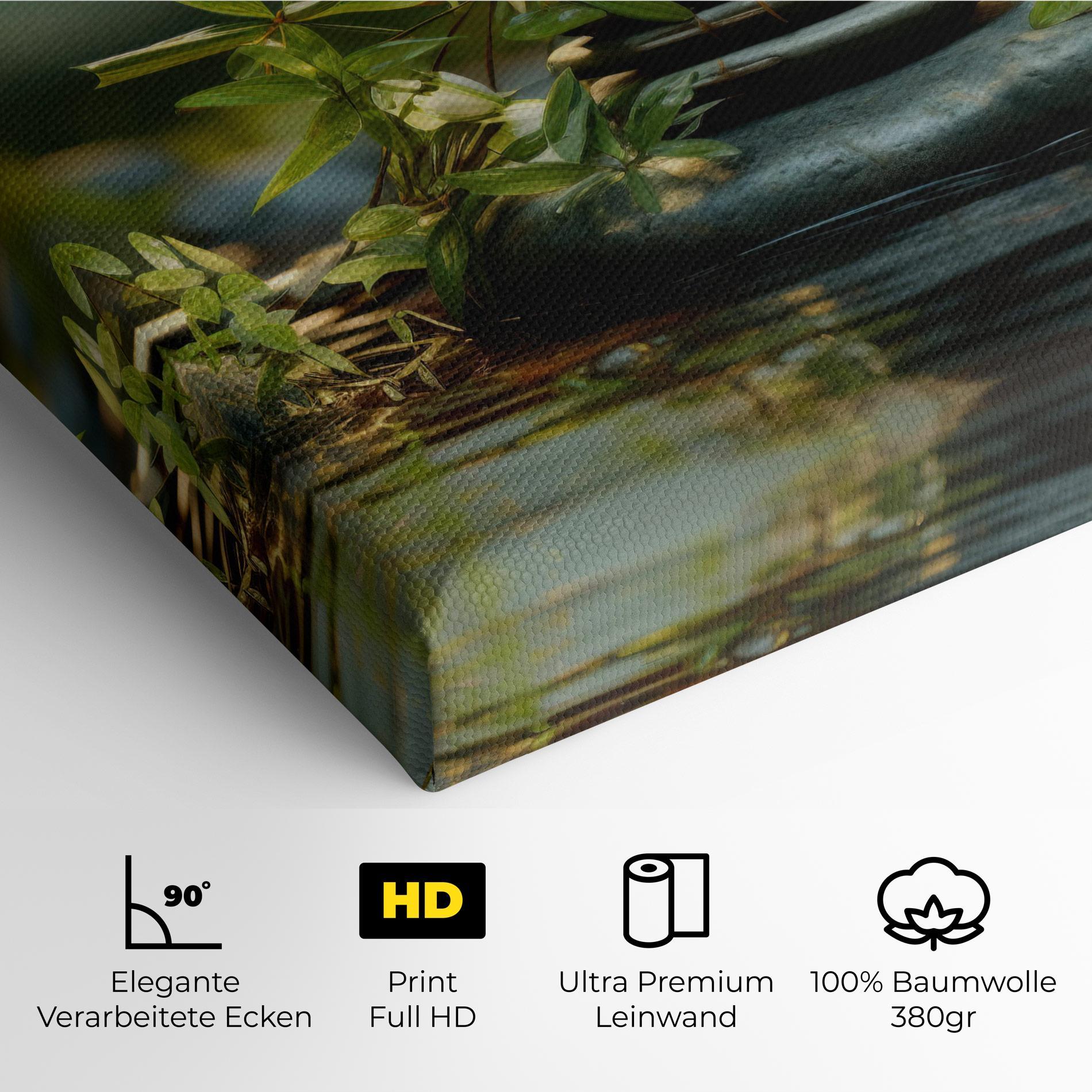 Leinwandbild Rock Garden Pond mockup 4