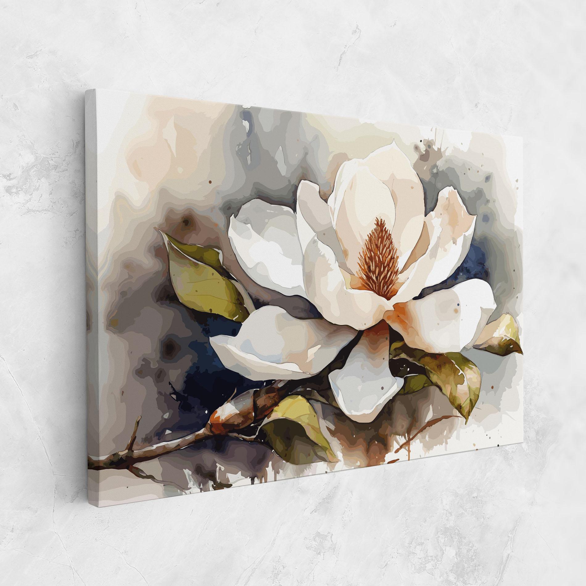 Leinwandbild Cream Nature Flower mockup 1
