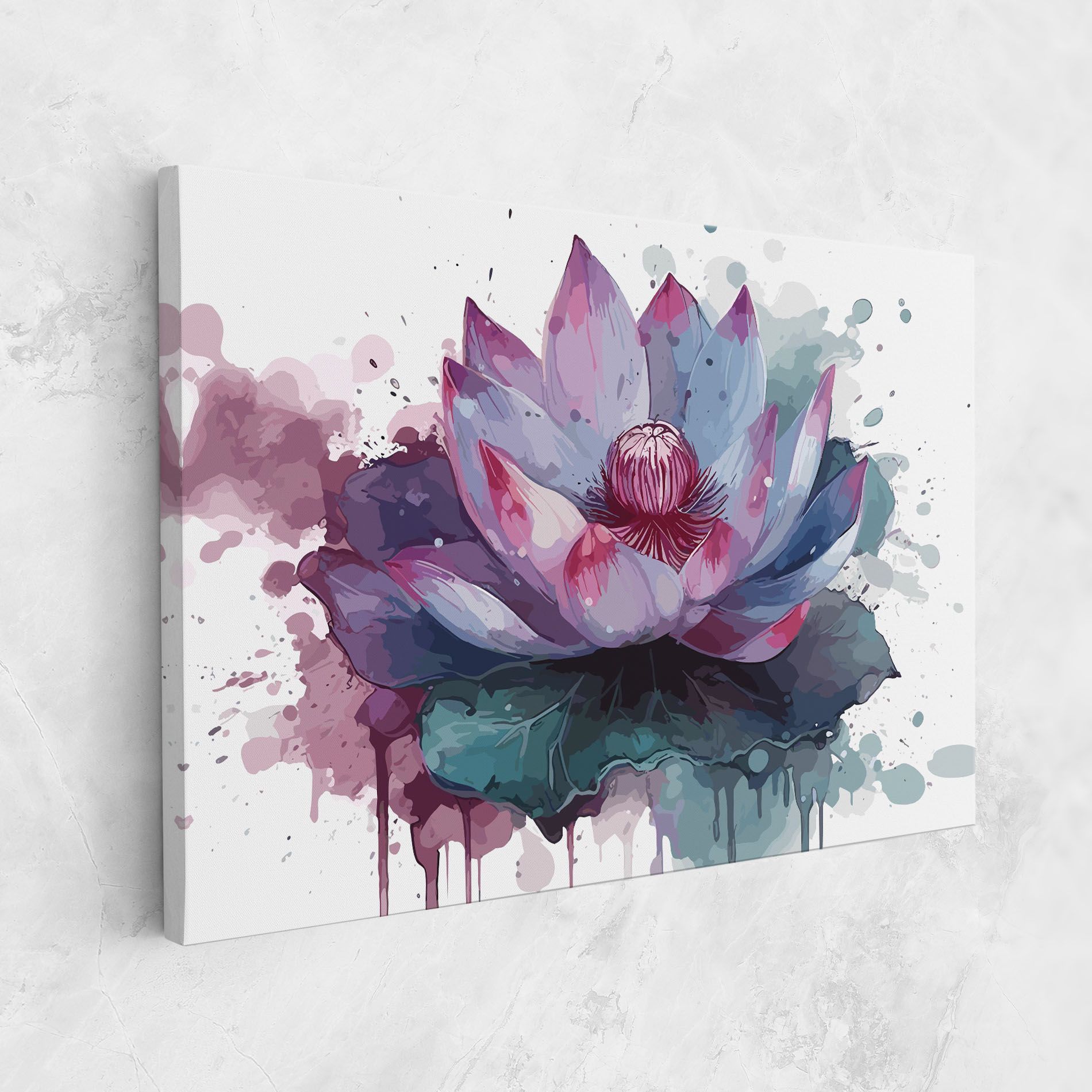 Green Purple Lotus mockup 1