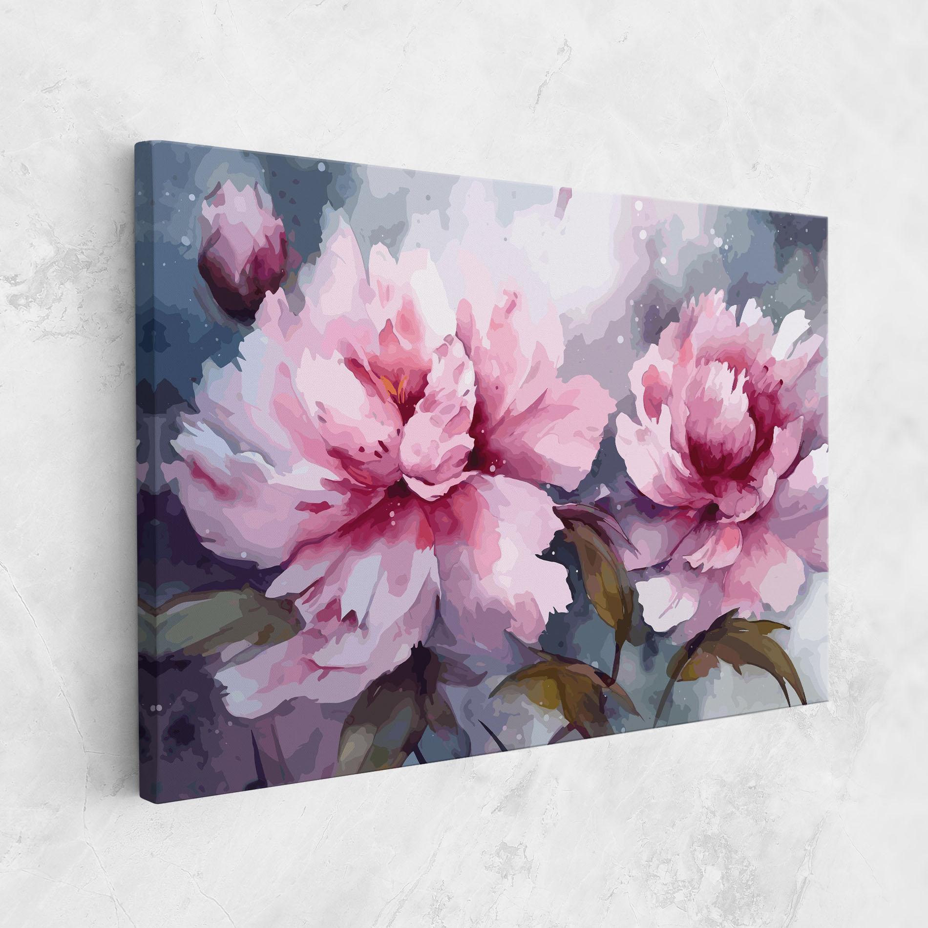 Leinwandbild Pink Nature Flower mockup 1