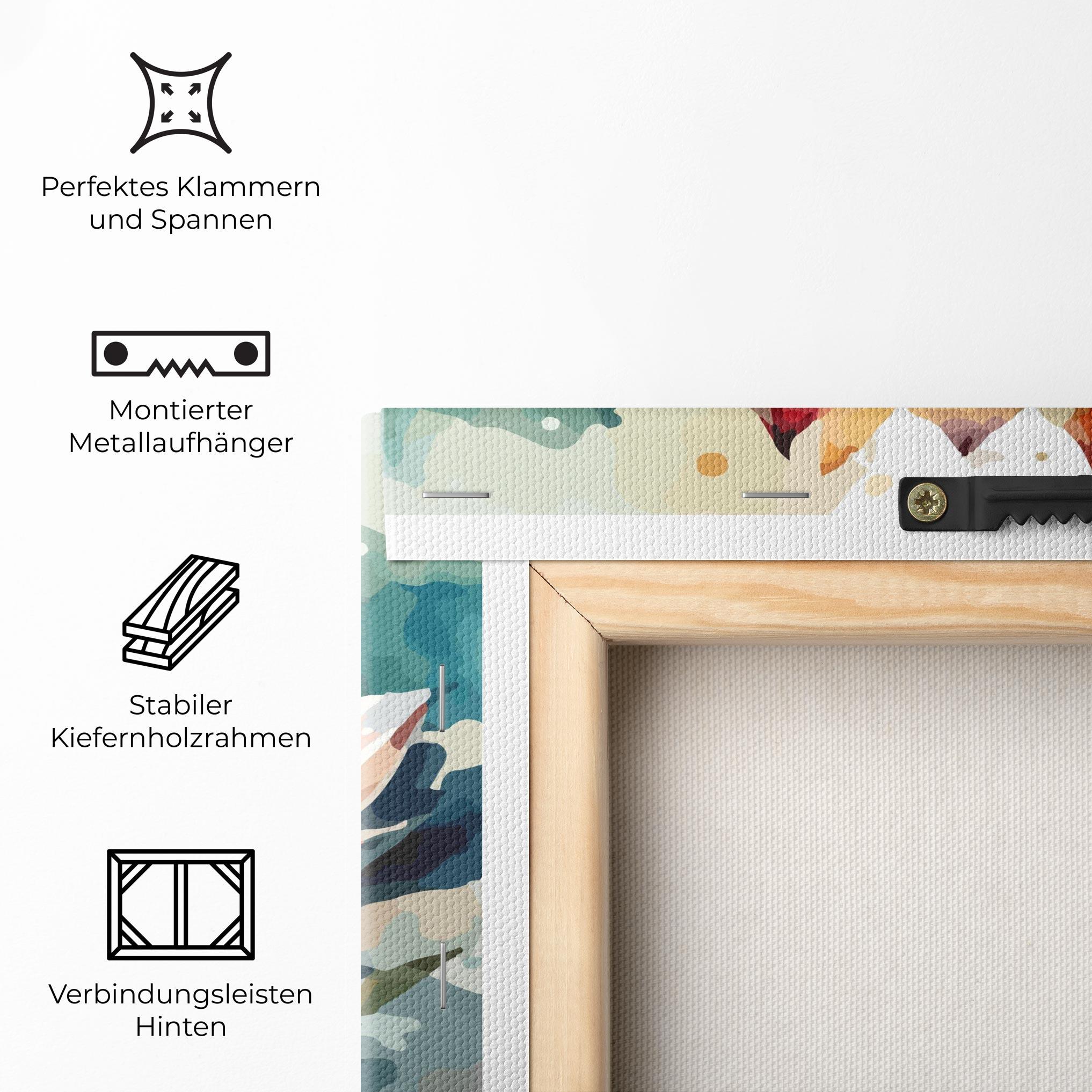 Leinwandbild Colorful Lotus Art mockup 5