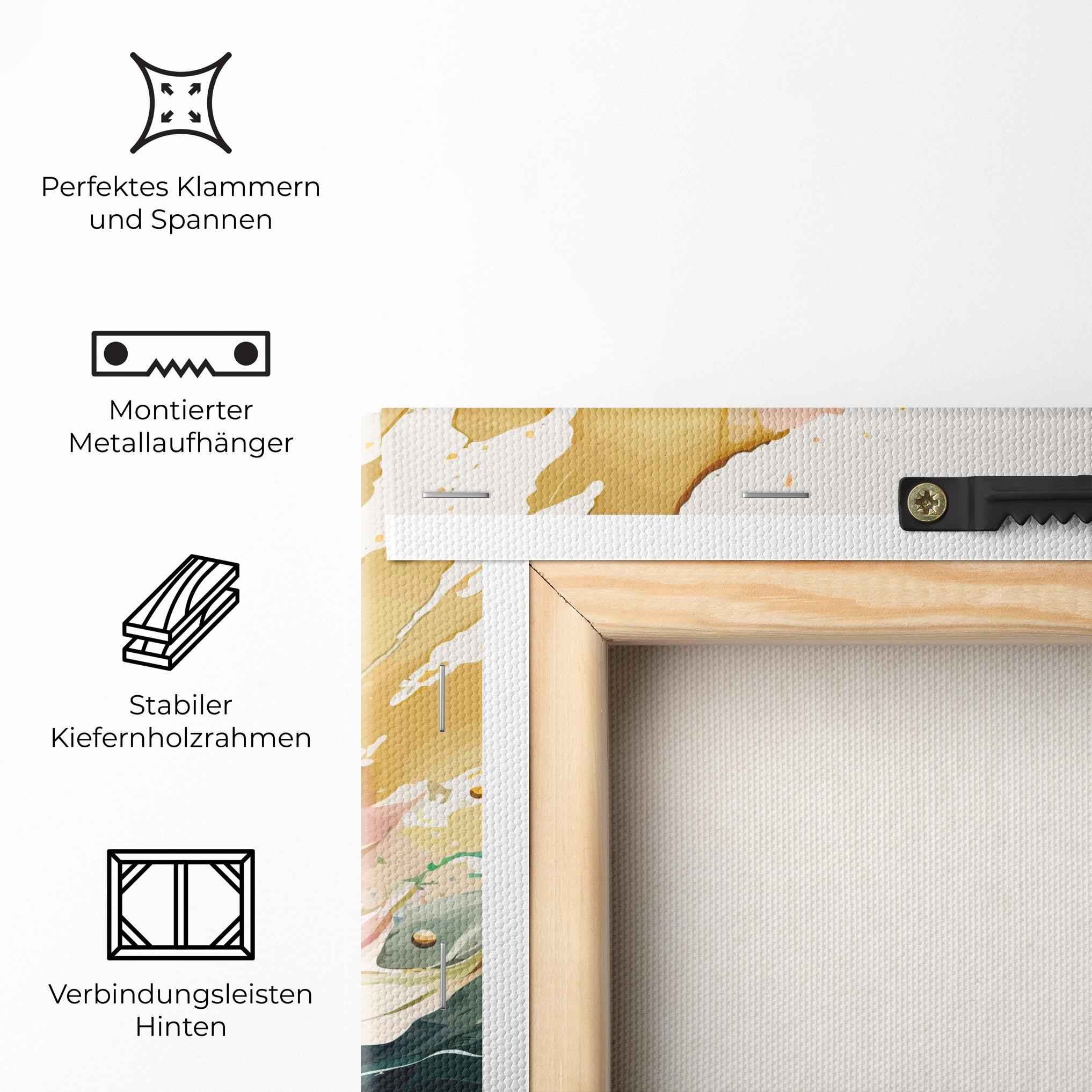 Leinwandbild Cream Pink Nature mockup 5