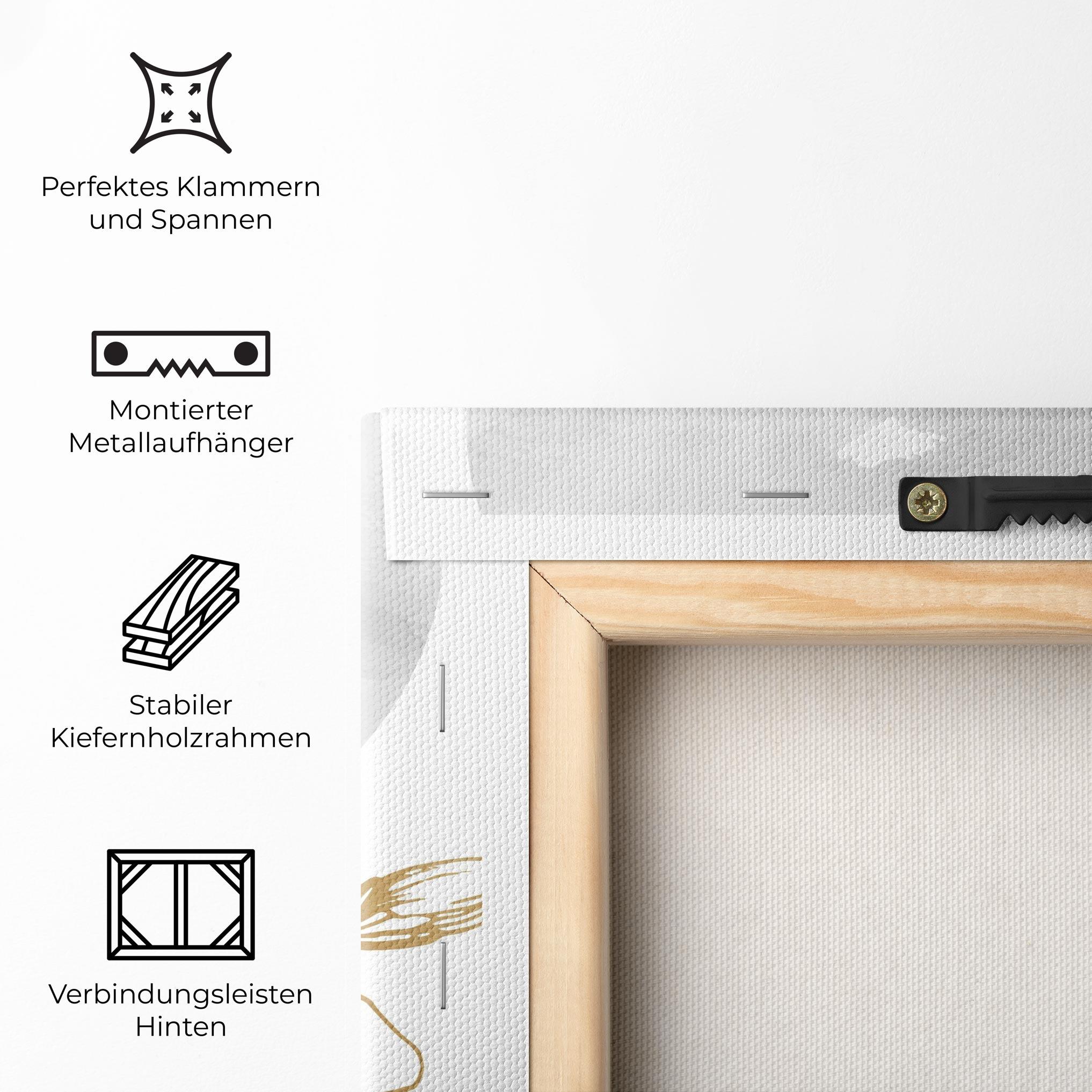 Leinwandbild Grey Moon Flowers mockup 5