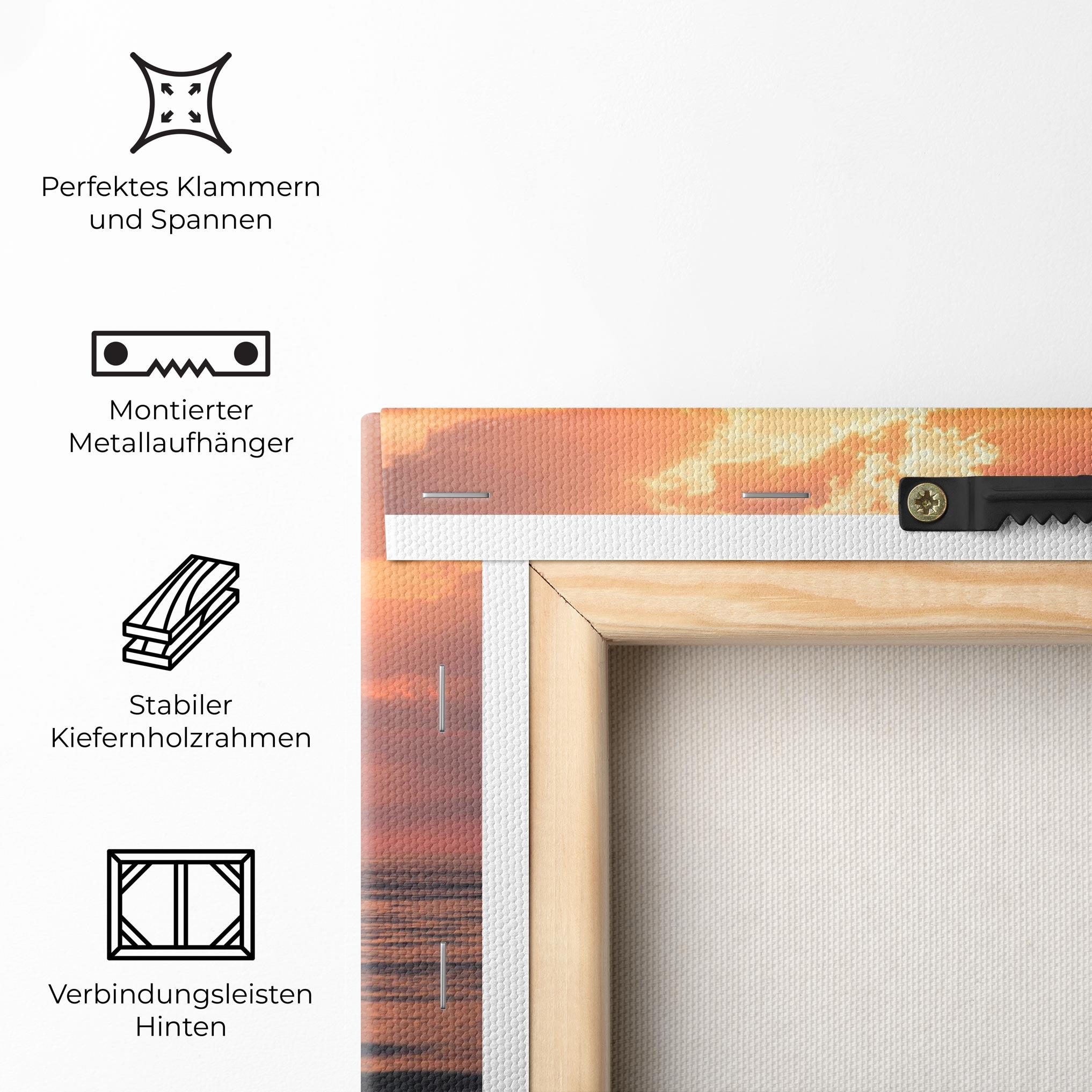 Leinwandbild Orange Sunrise Cloud mockup 5