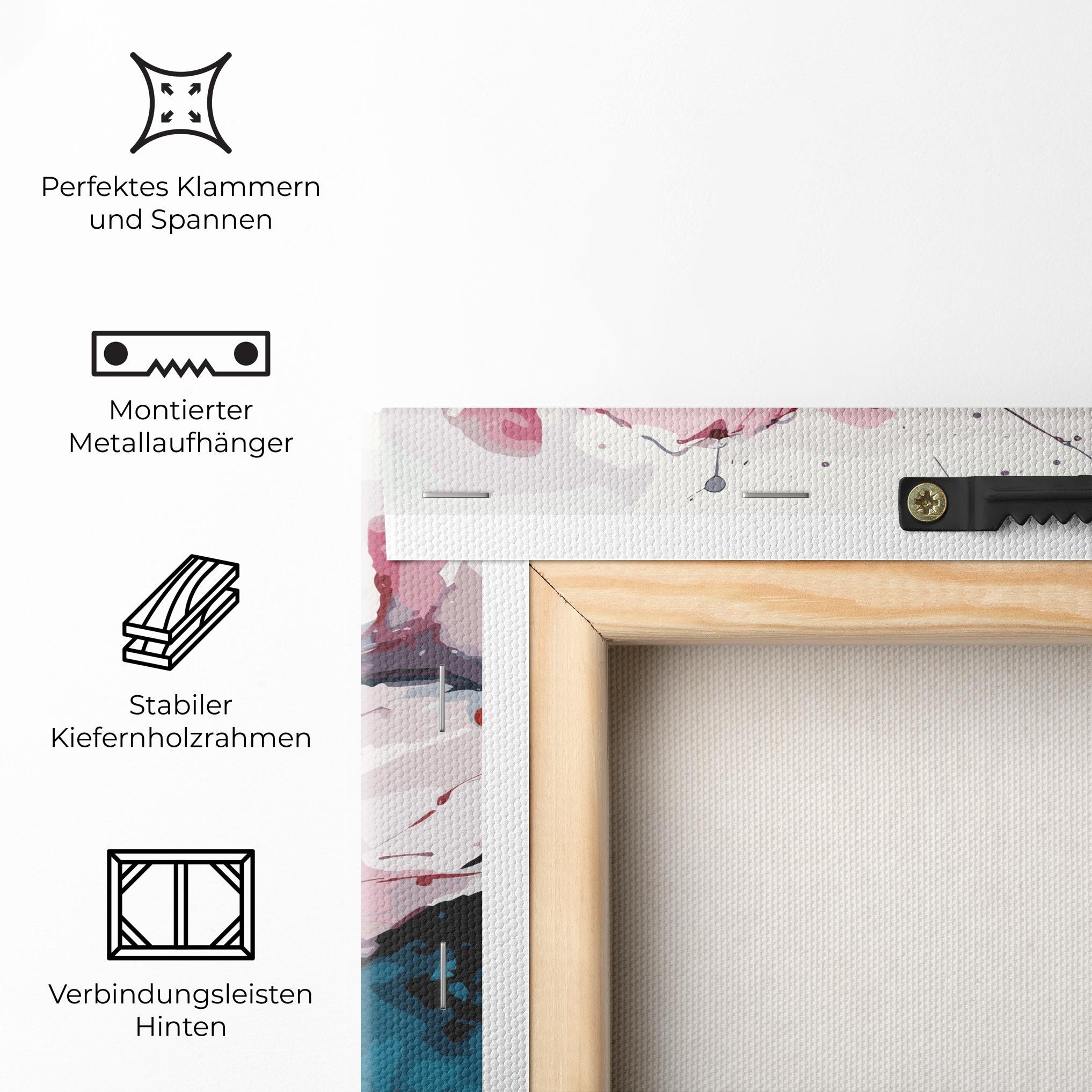 Leinwandbild Pink Blue Nature mockup 5