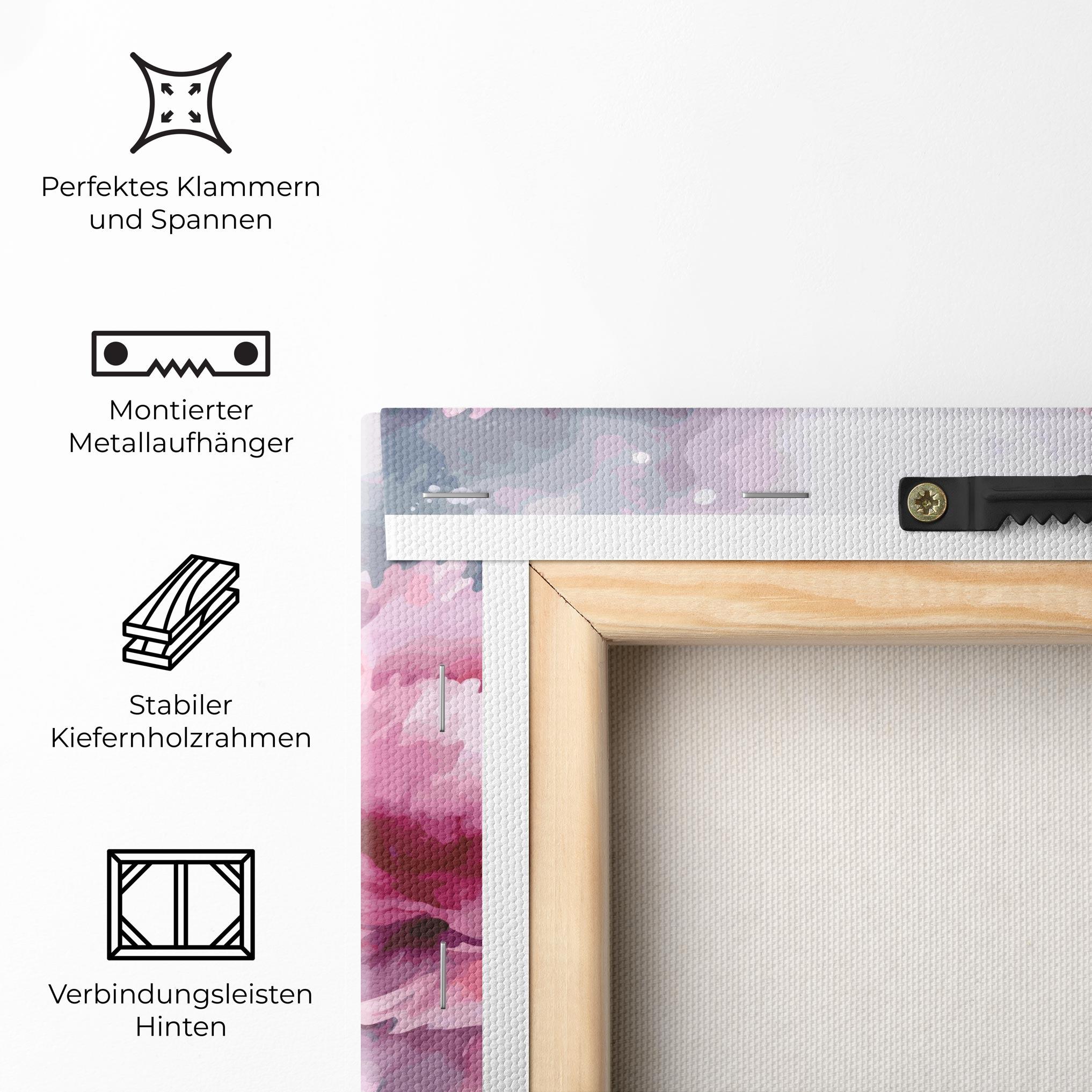 Leinwandbild Pink Nature Flower mockup 5