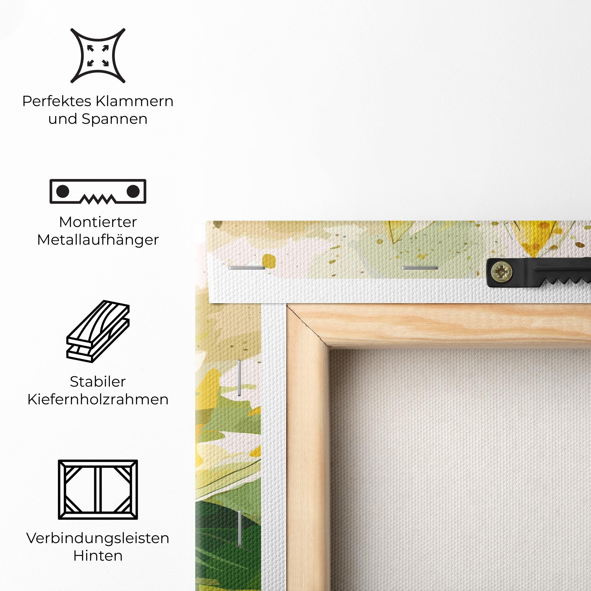 Leinwandbild Yellow Flower Nature mockup 5