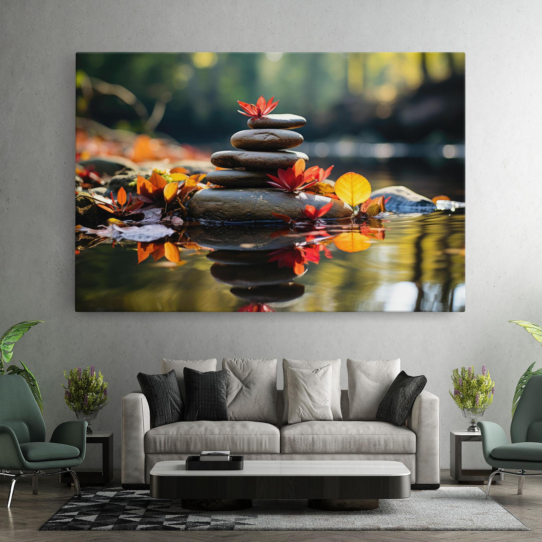 Leinwandbild Autumn Stones mockup 7