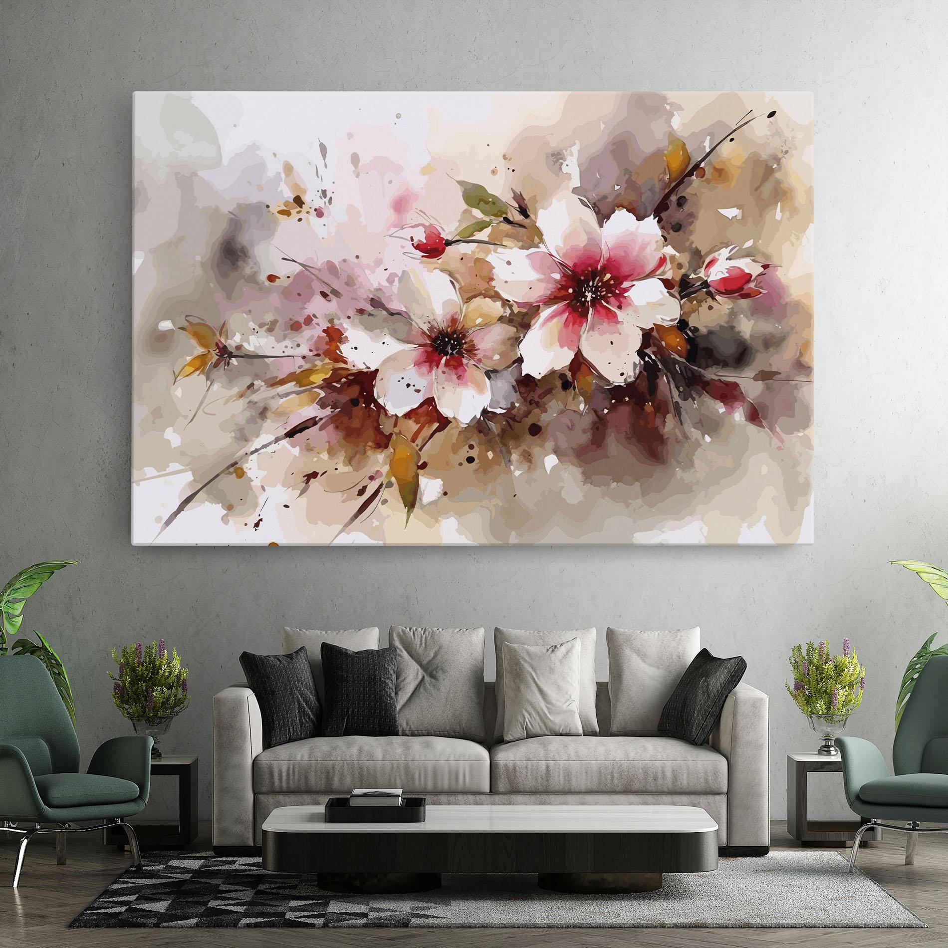 Leinwandbild Beautiful Cherry Flower mockup 7