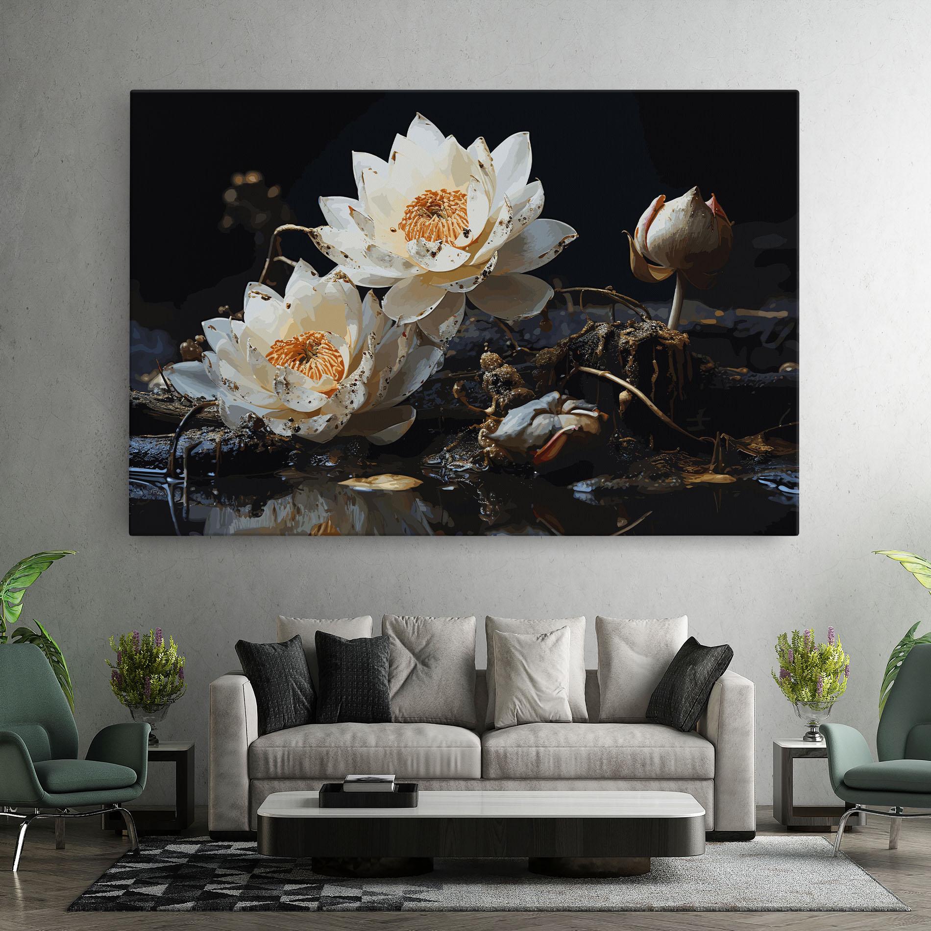 Leinwandbild Beautiful White Nature mockup 7