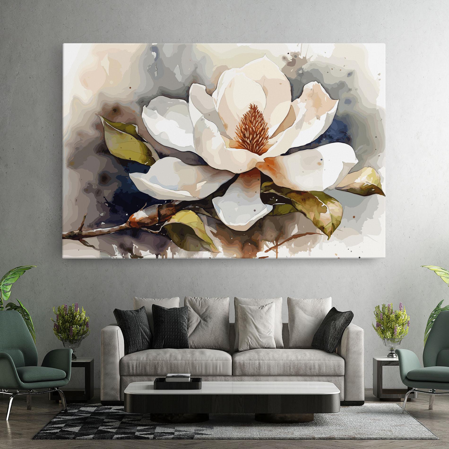 Leinwandbild Cream Nature Flower mockup 7