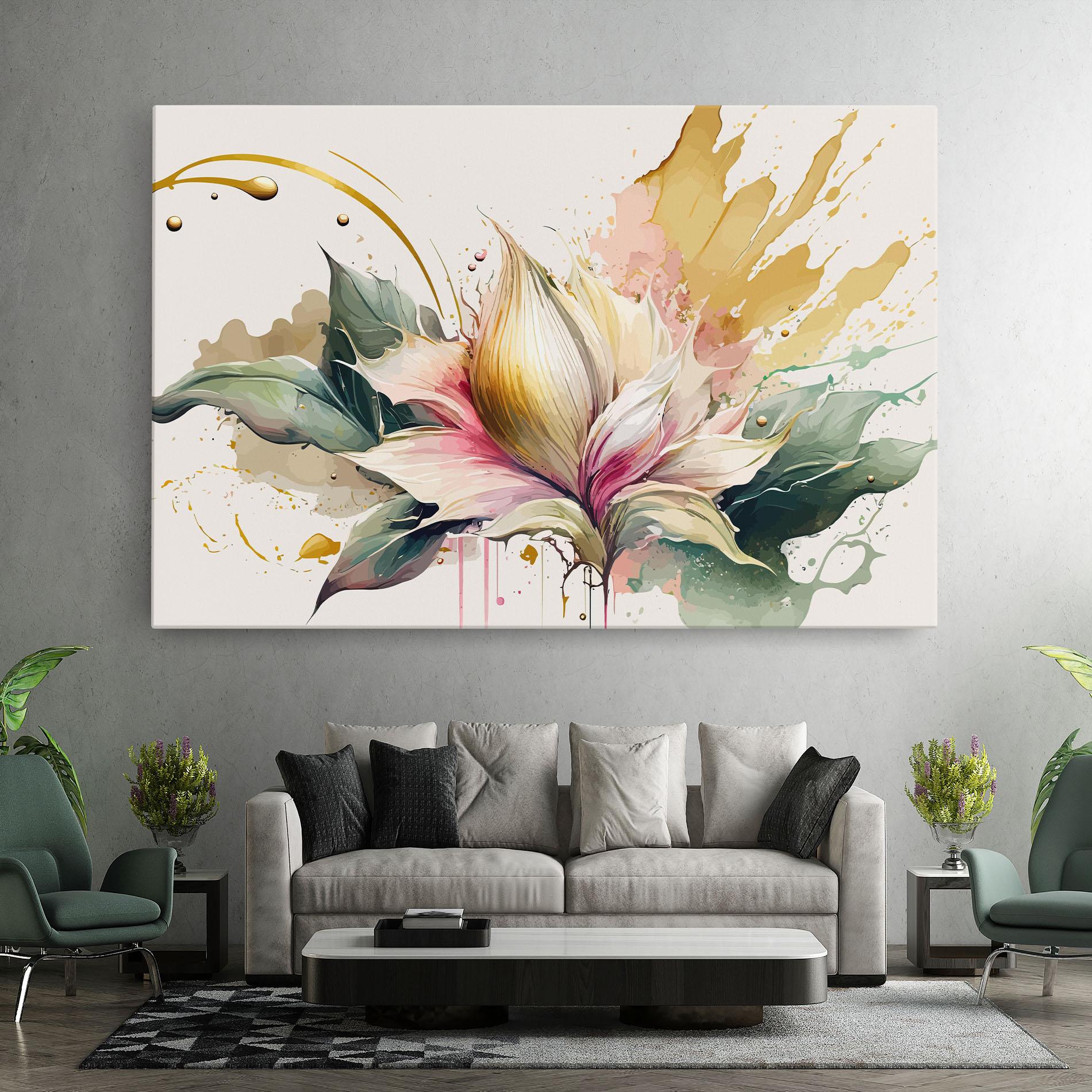 Leinwandbild Cream Pink Nature mockup 7