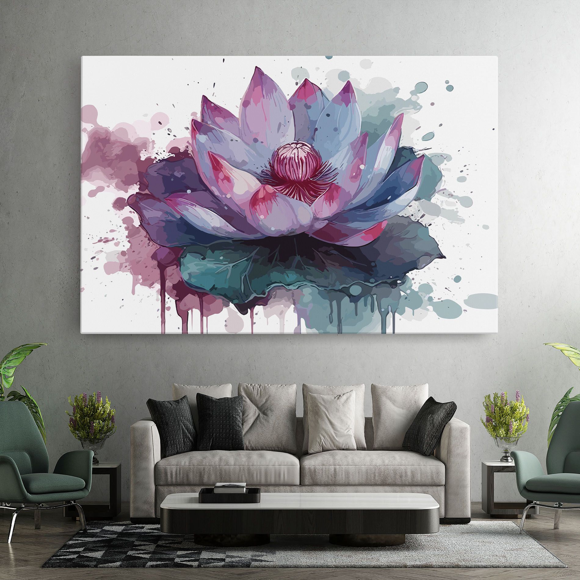 Green Purple Lotus mockup 7