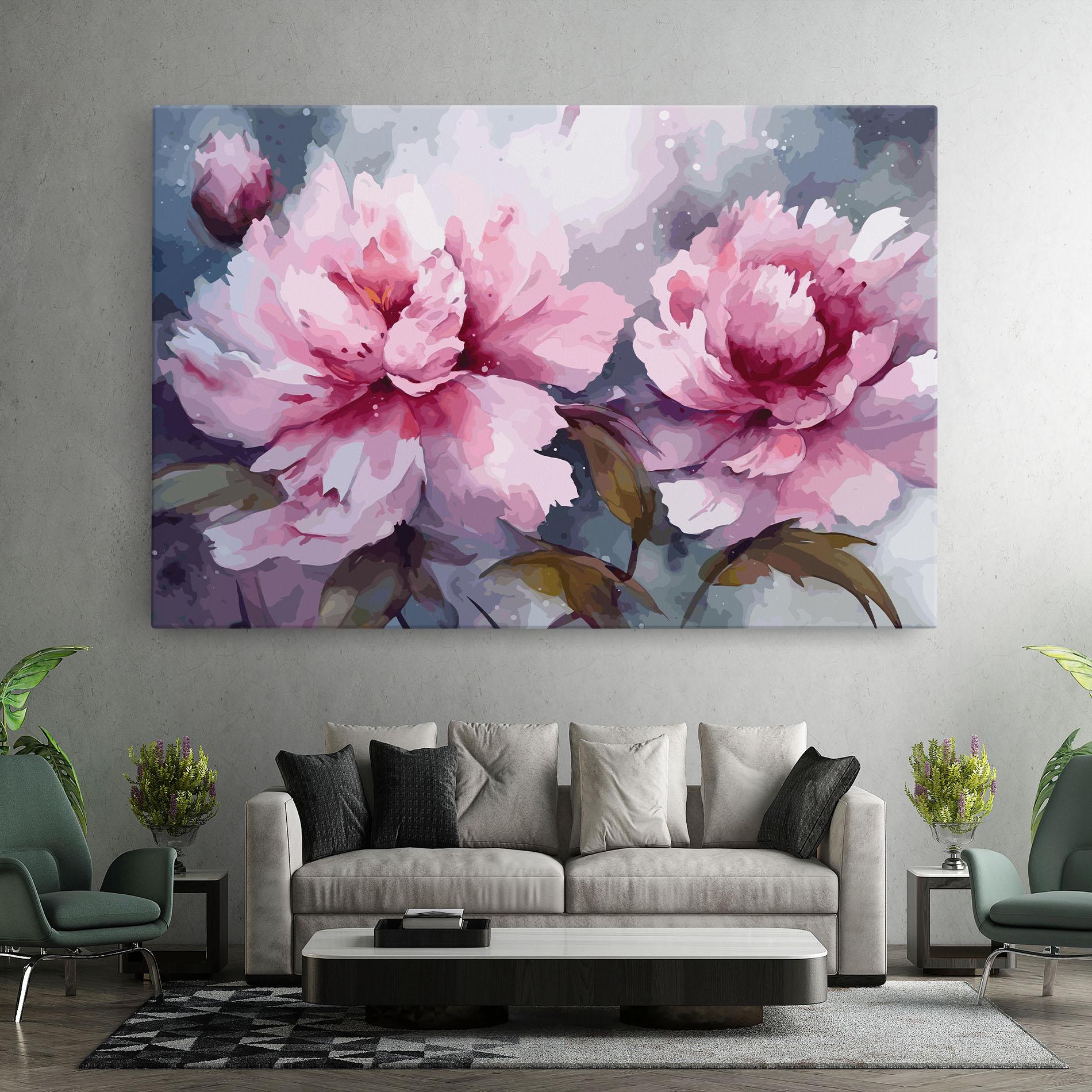 Leinwandbild Pink Nature Flower mockup 7