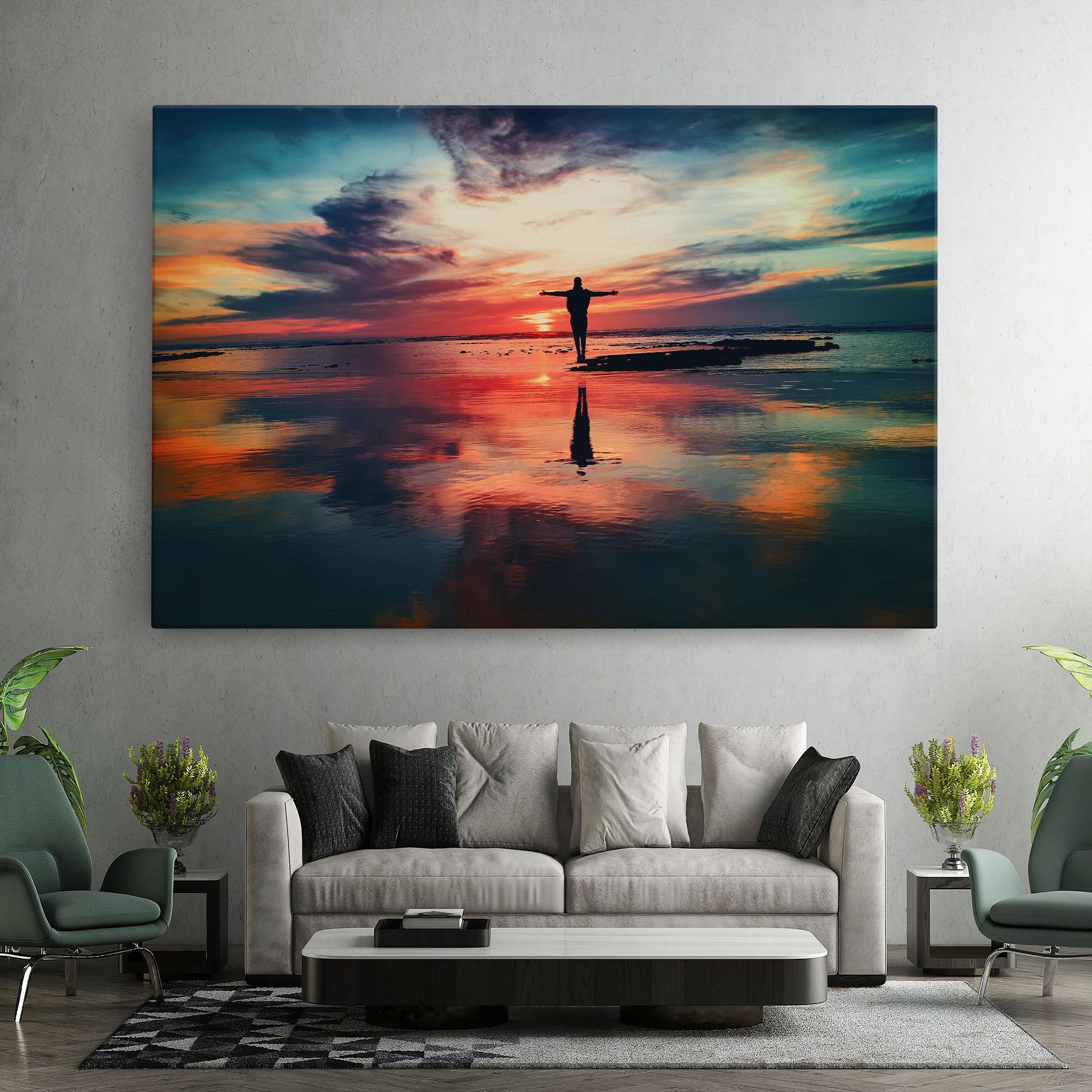 Pink Purple Sky Man mockup 7