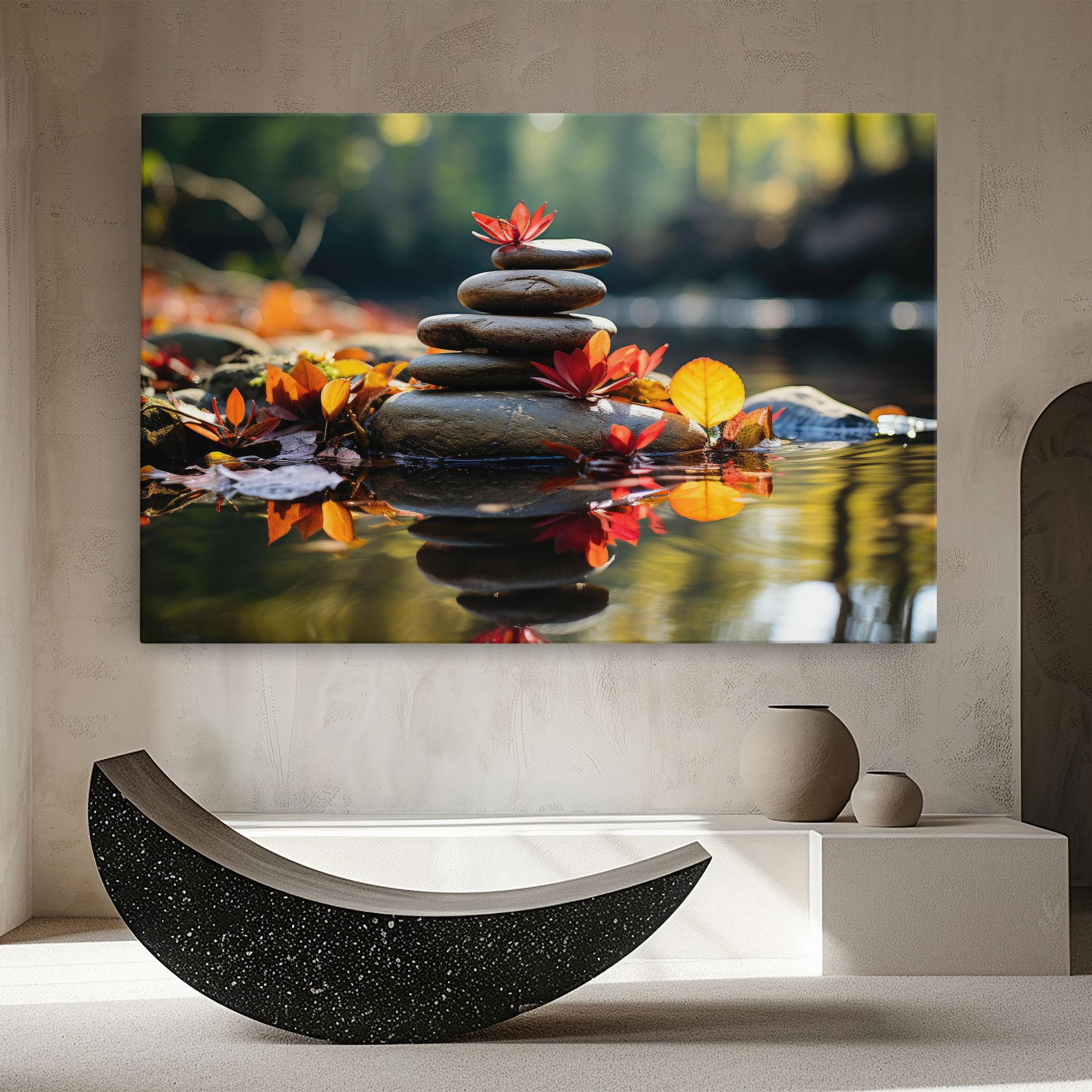 Leinwandbild Autumn Stones mockup 8