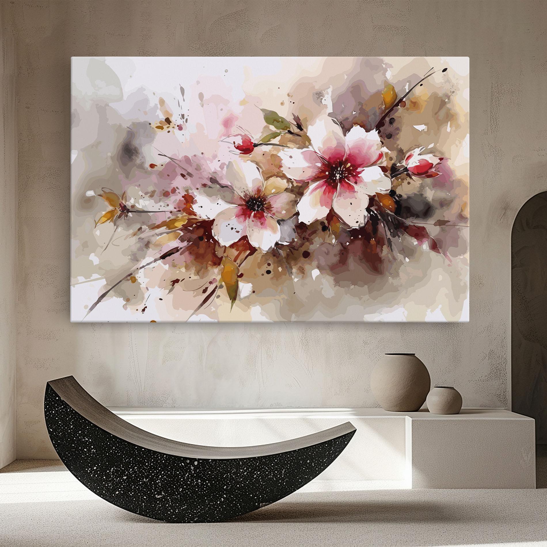 Leinwandbild Beautiful Cherry Flower mockup 8