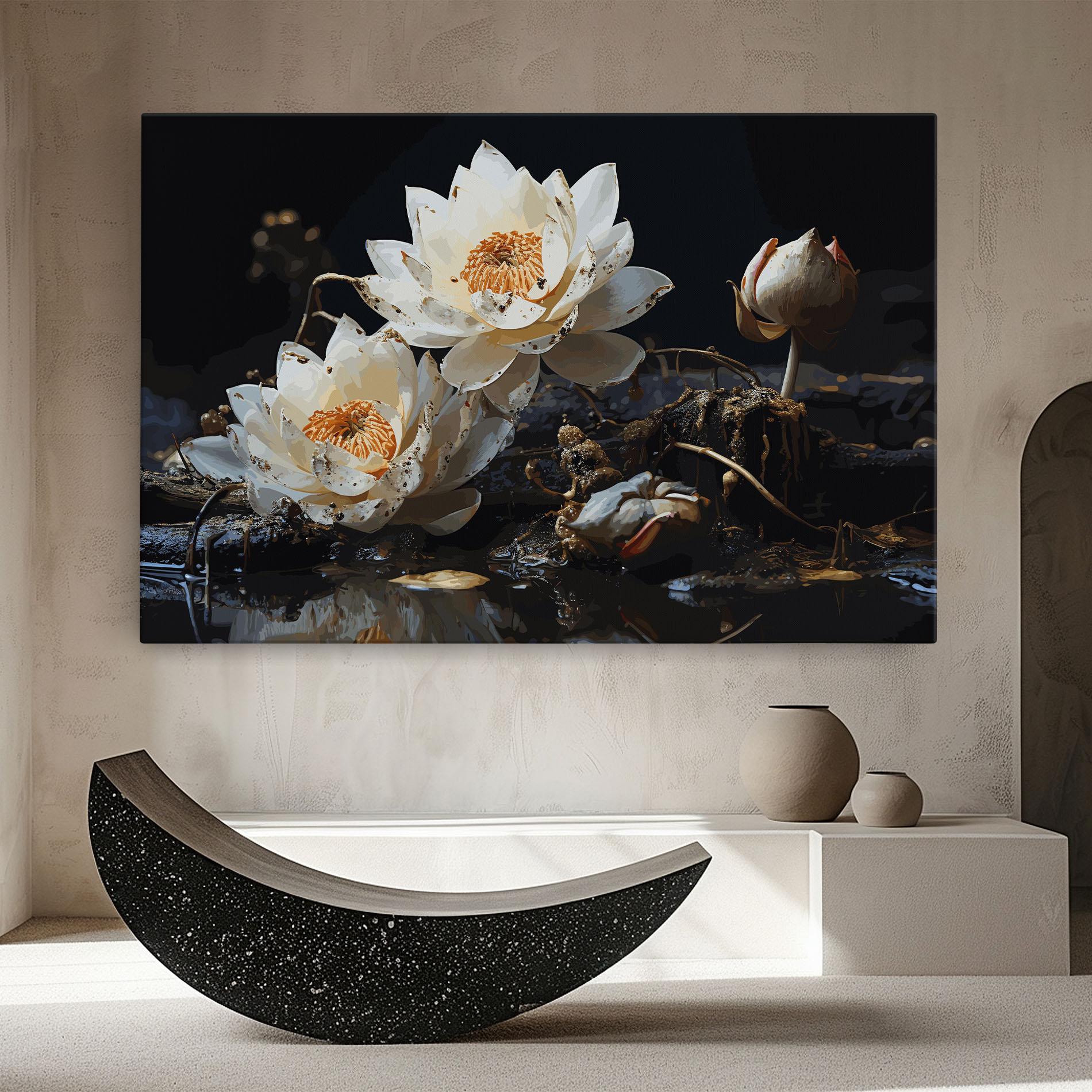 Leinwandbild Beautiful White Nature mockup 8