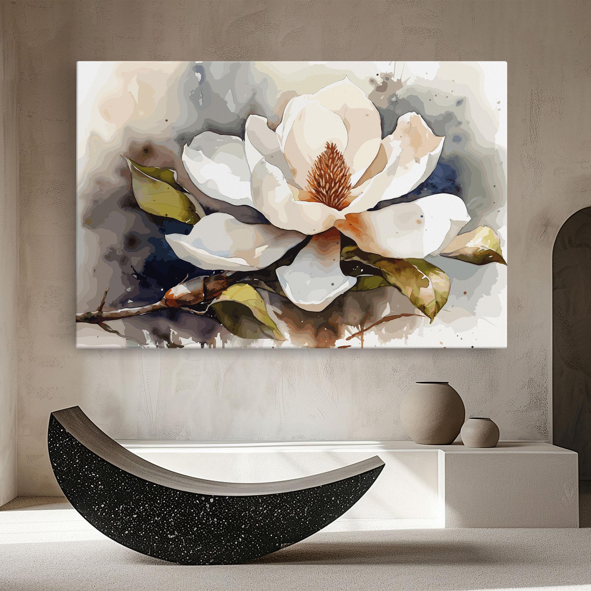 Leinwandbild Cream Nature Flower mockup 8