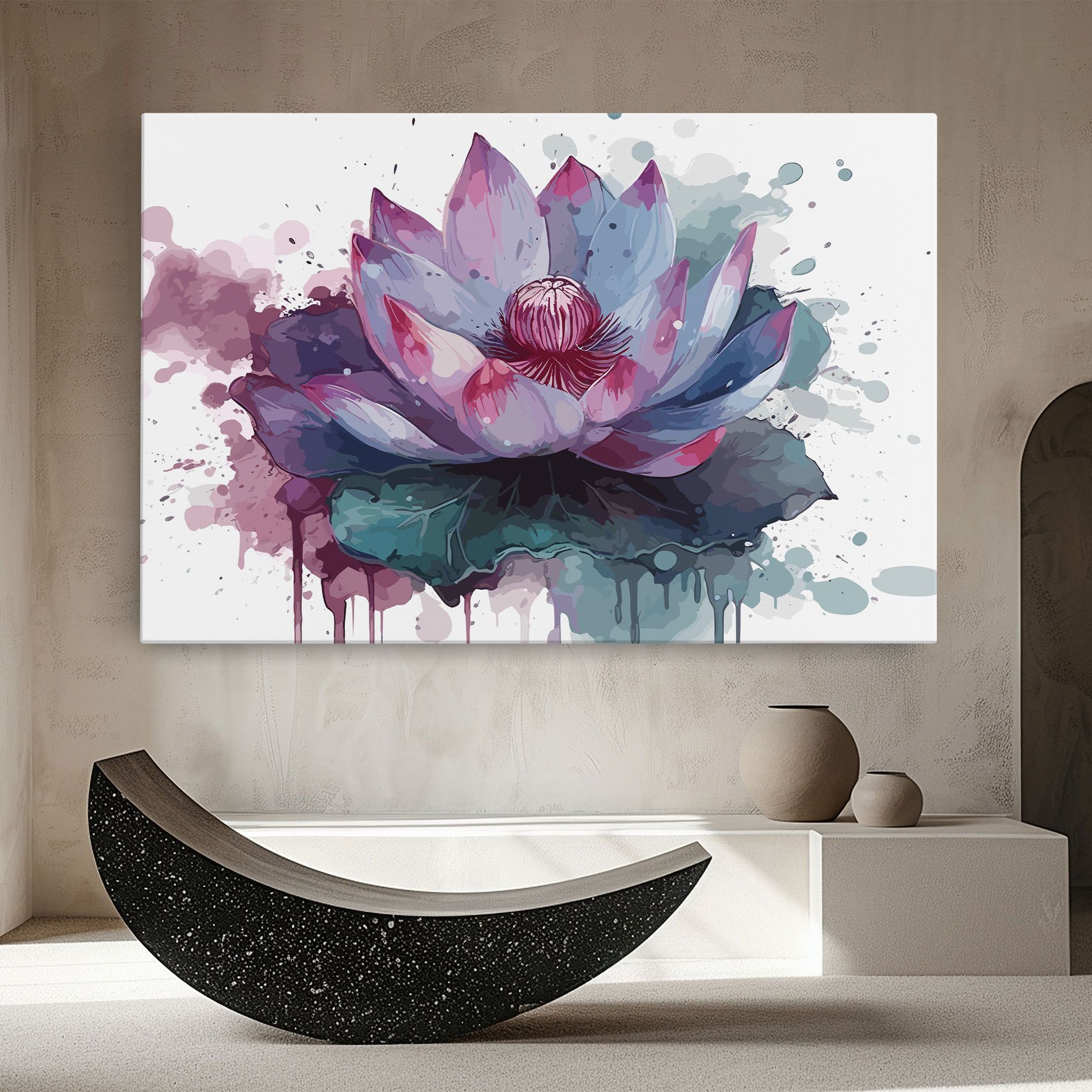 Green Purple Lotus mockup 8