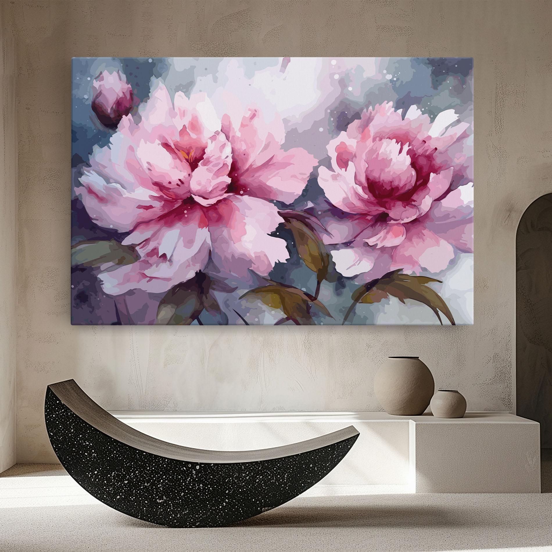 Leinwandbild Pink Nature Flower mockup 8