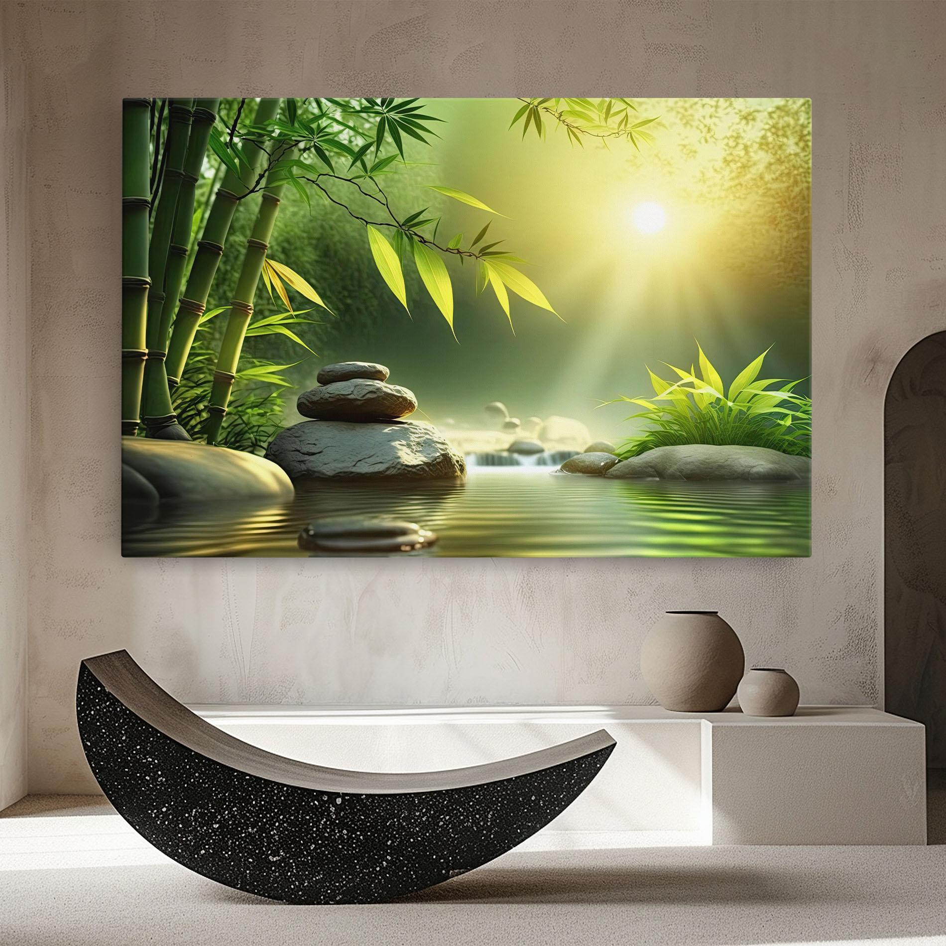 Leinwandbild Relaxing Spa Nature mockup 8