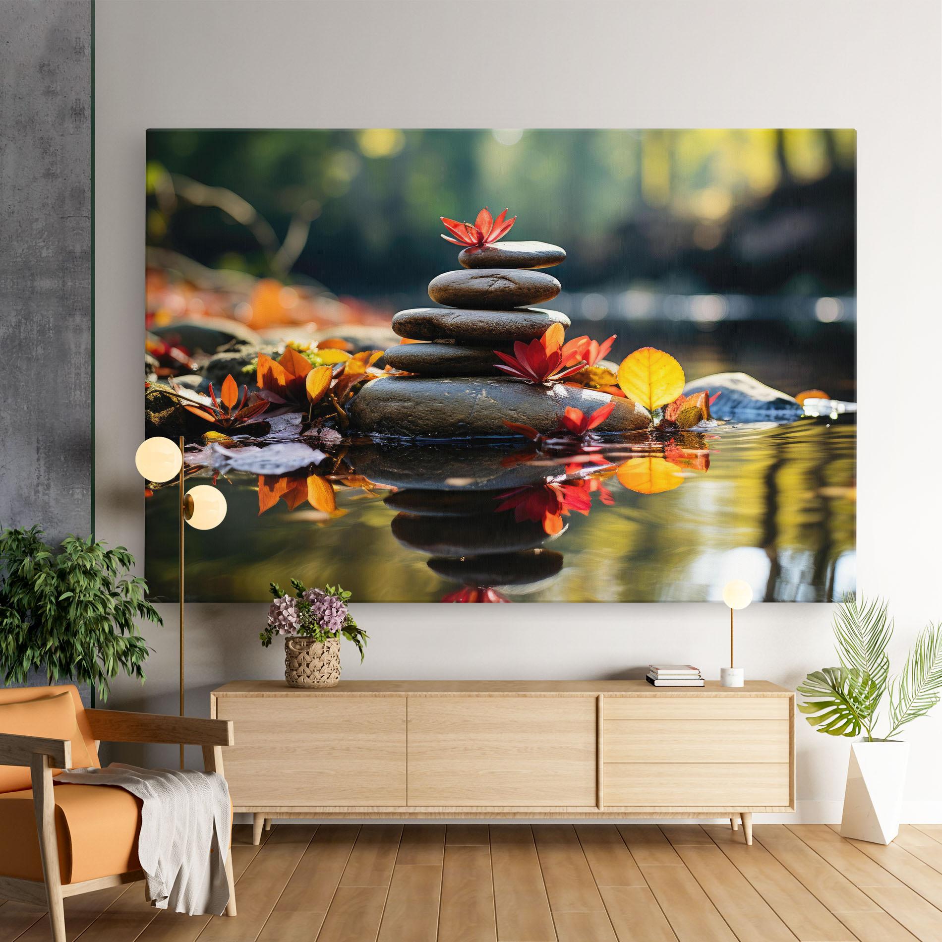 Leinwandbild Autumn Stones mockup 9