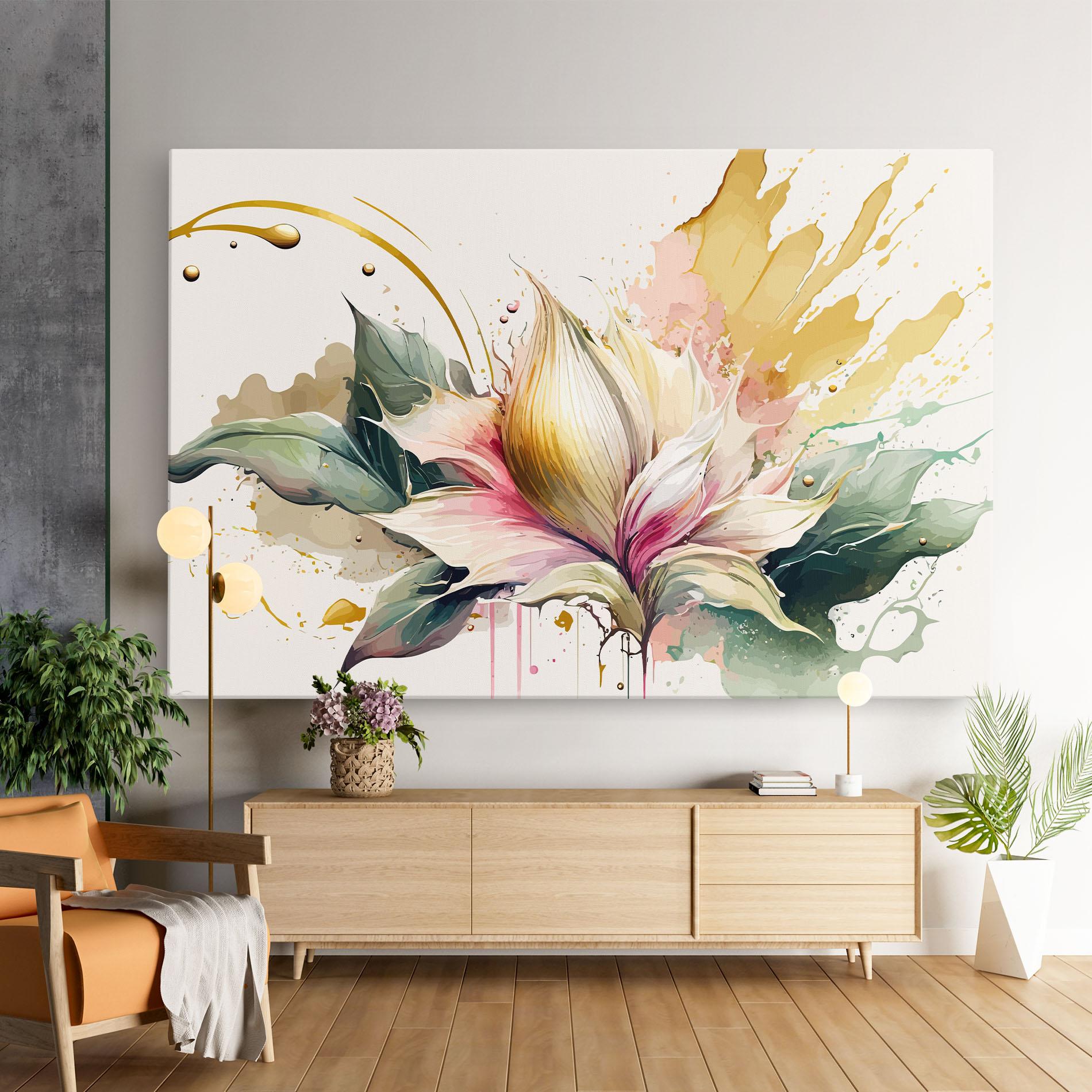 Leinwandbild Cream Pink Nature mockup 9