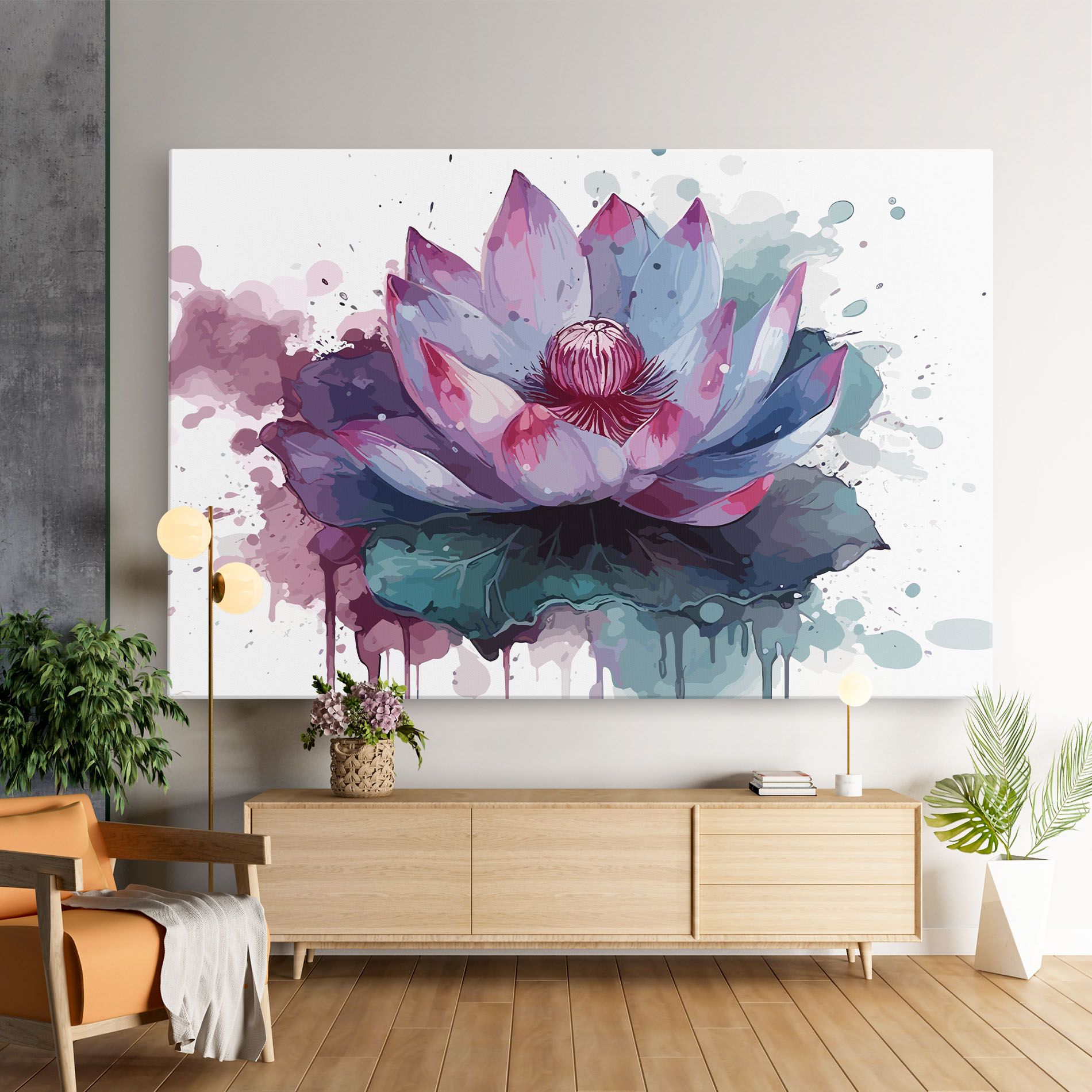 Green Purple Lotus mockup 9