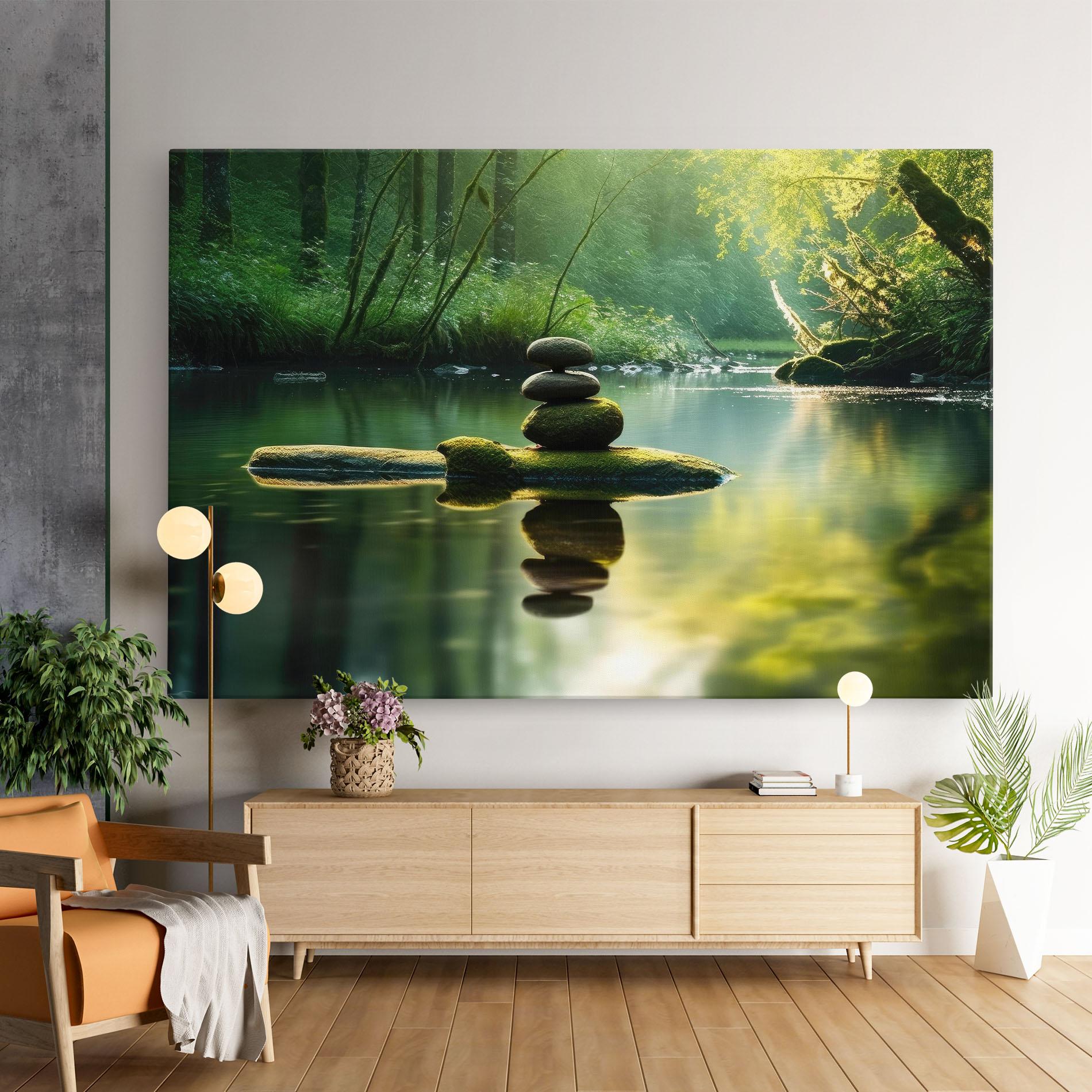 Leinwandbild Spiritual Stones mockup 9