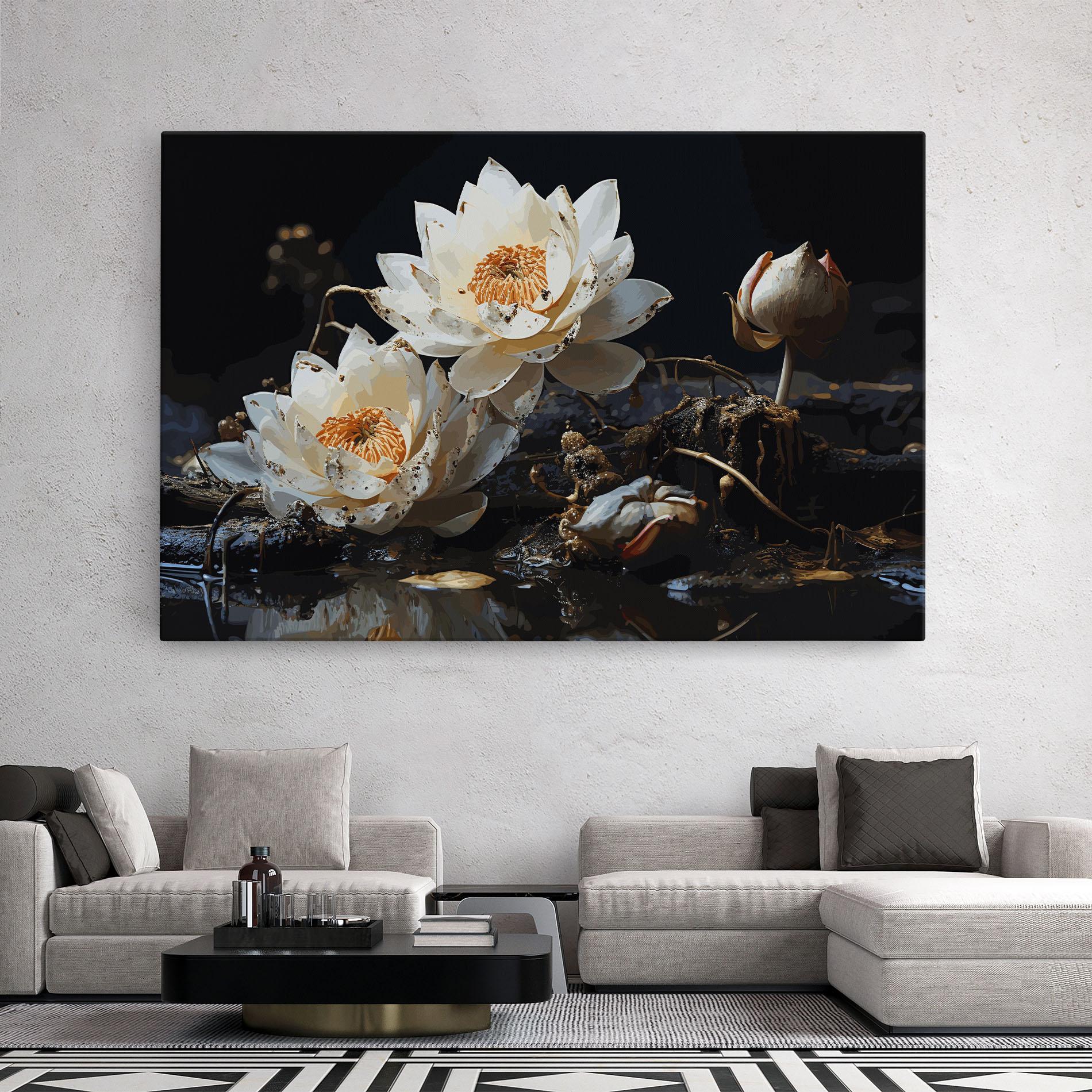 Leinwandbild Beautiful White Nature mockup 2