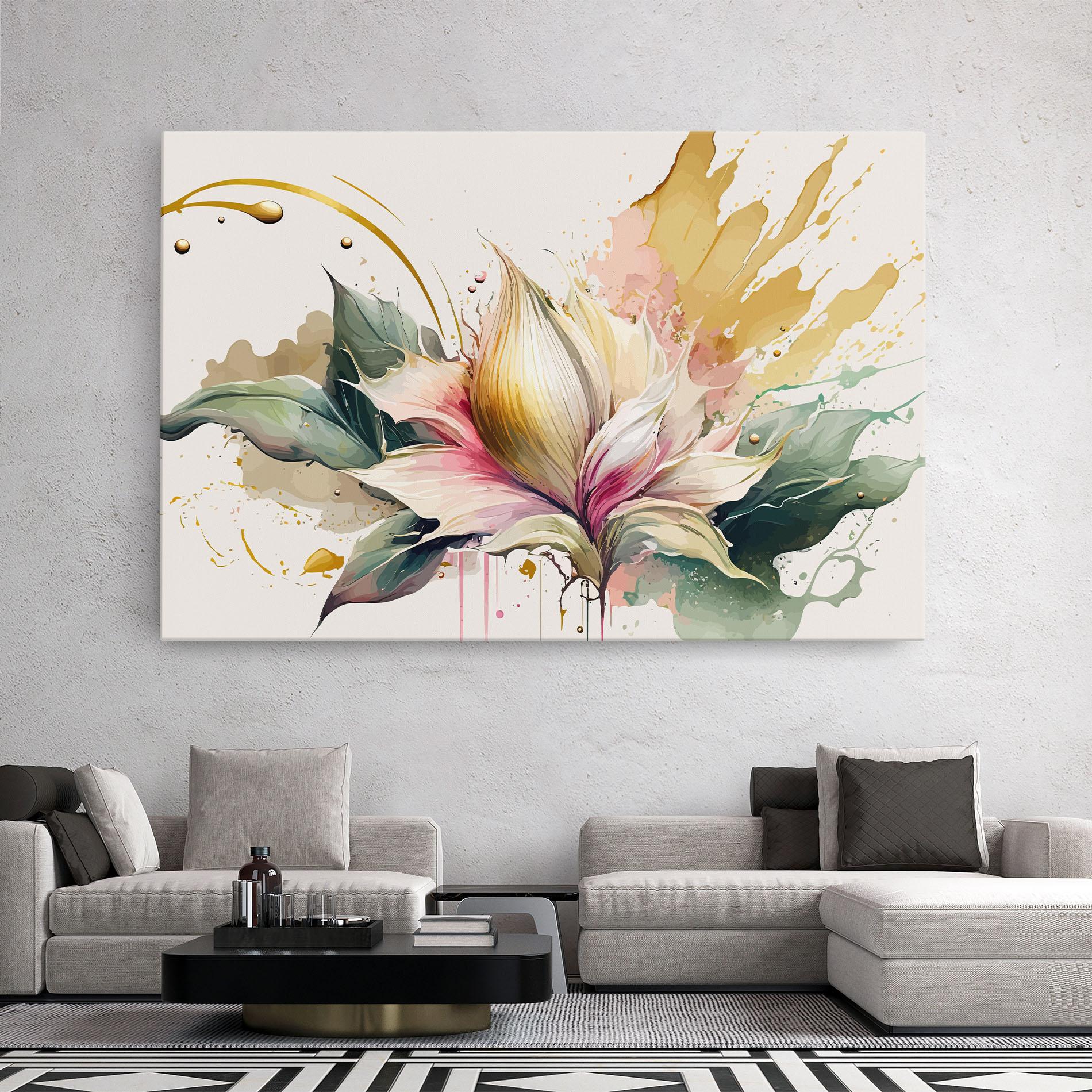 Leinwandbild Cream Pink Nature mockup 2