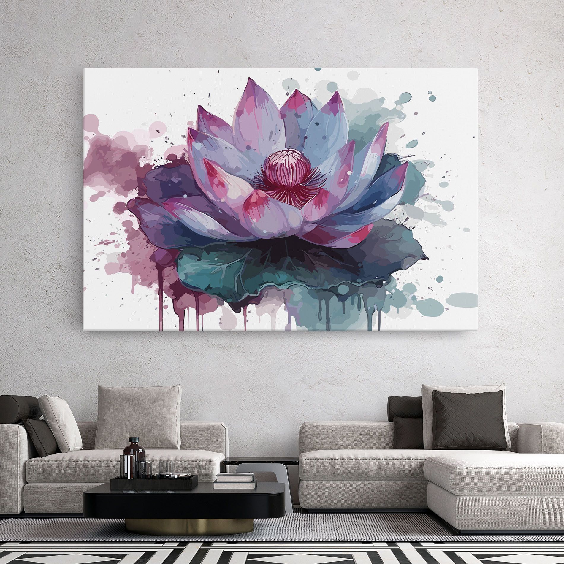 Green Purple Lotus mockup 2